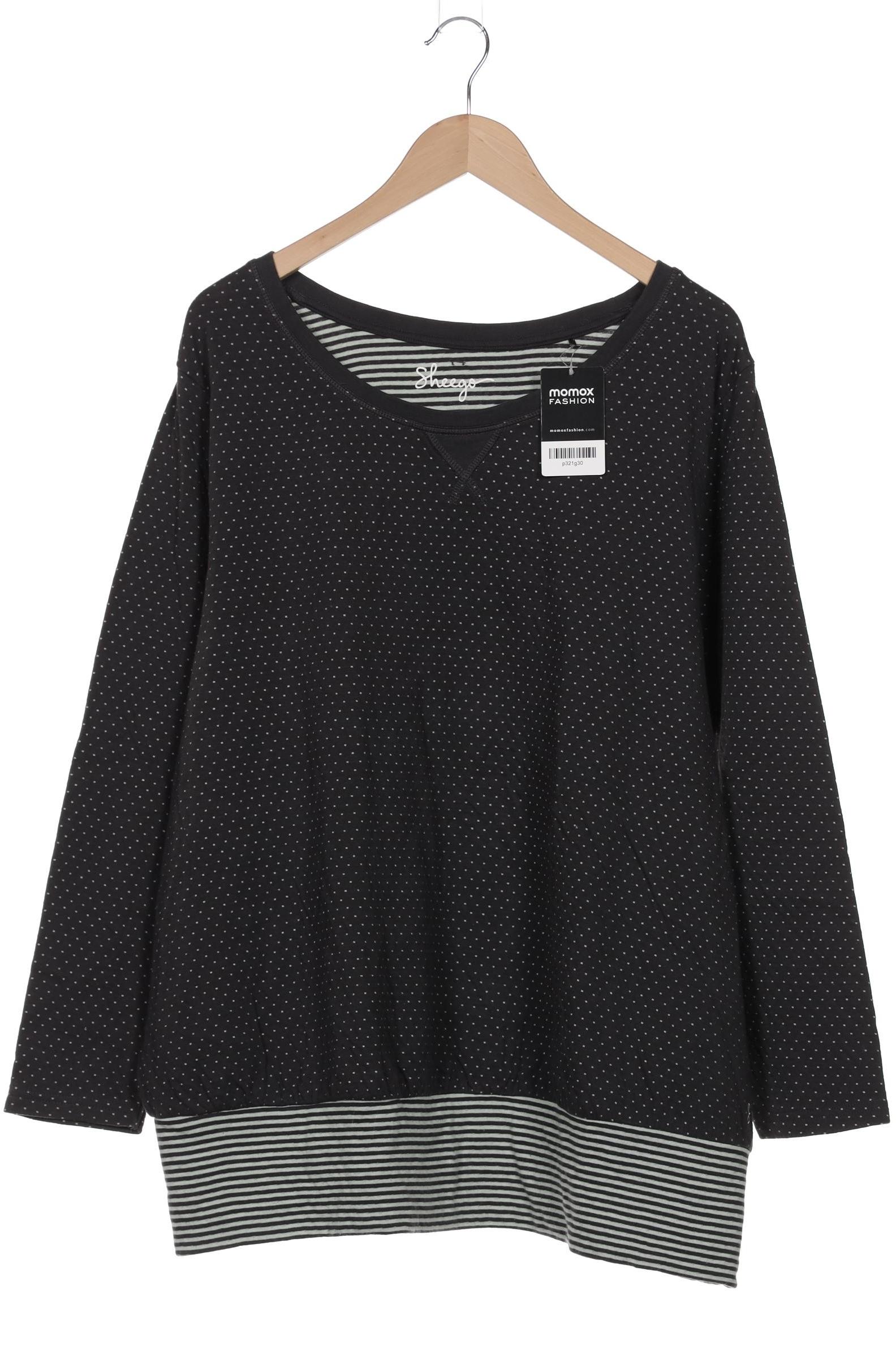 

sheego Damen Langarmshirt, grau, Gr. 52
