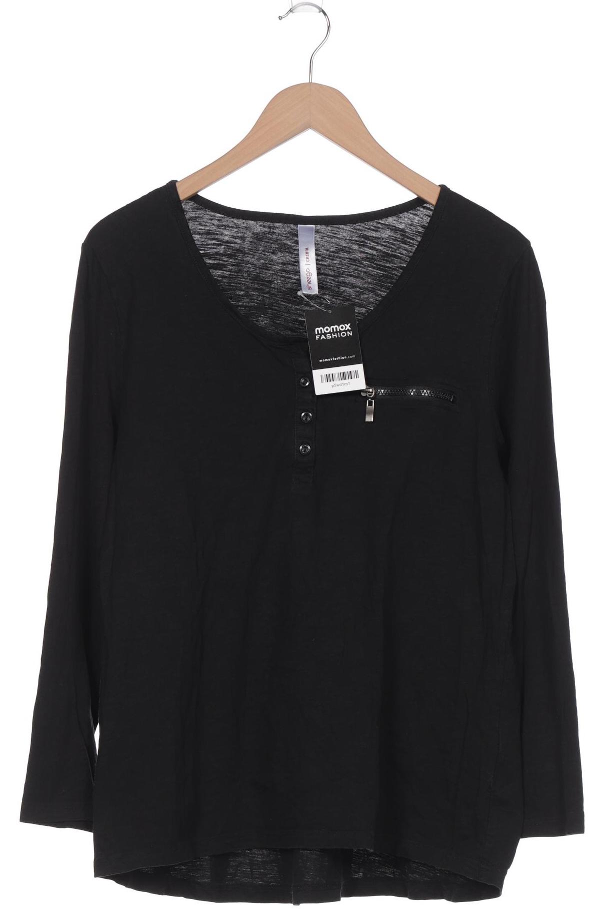 

sheego Damen Langarmshirt, schwarz
