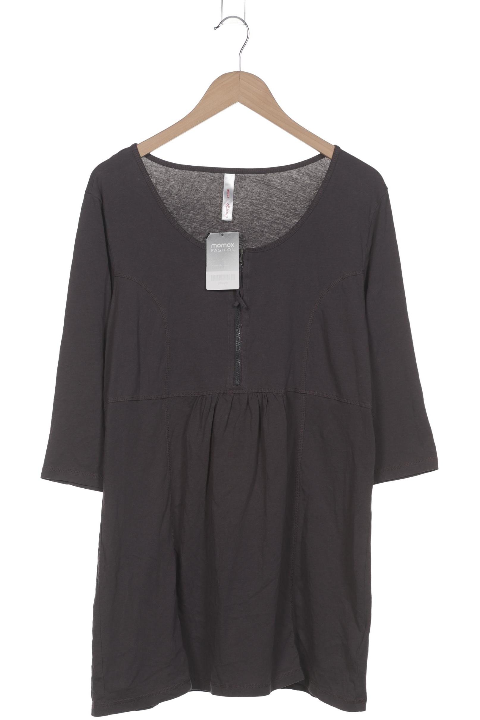 

sheego Damen Langarmshirt, grau, Gr. 44