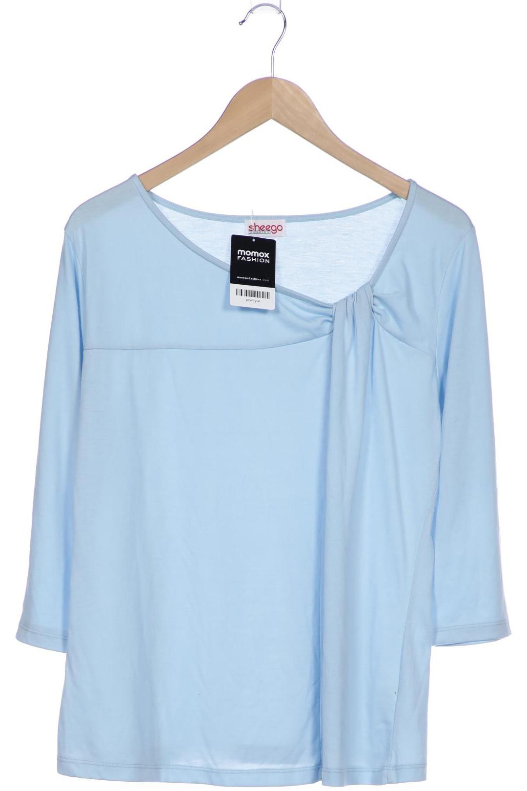 

sheego Damen Langarmshirt, hellblau, Gr. 40