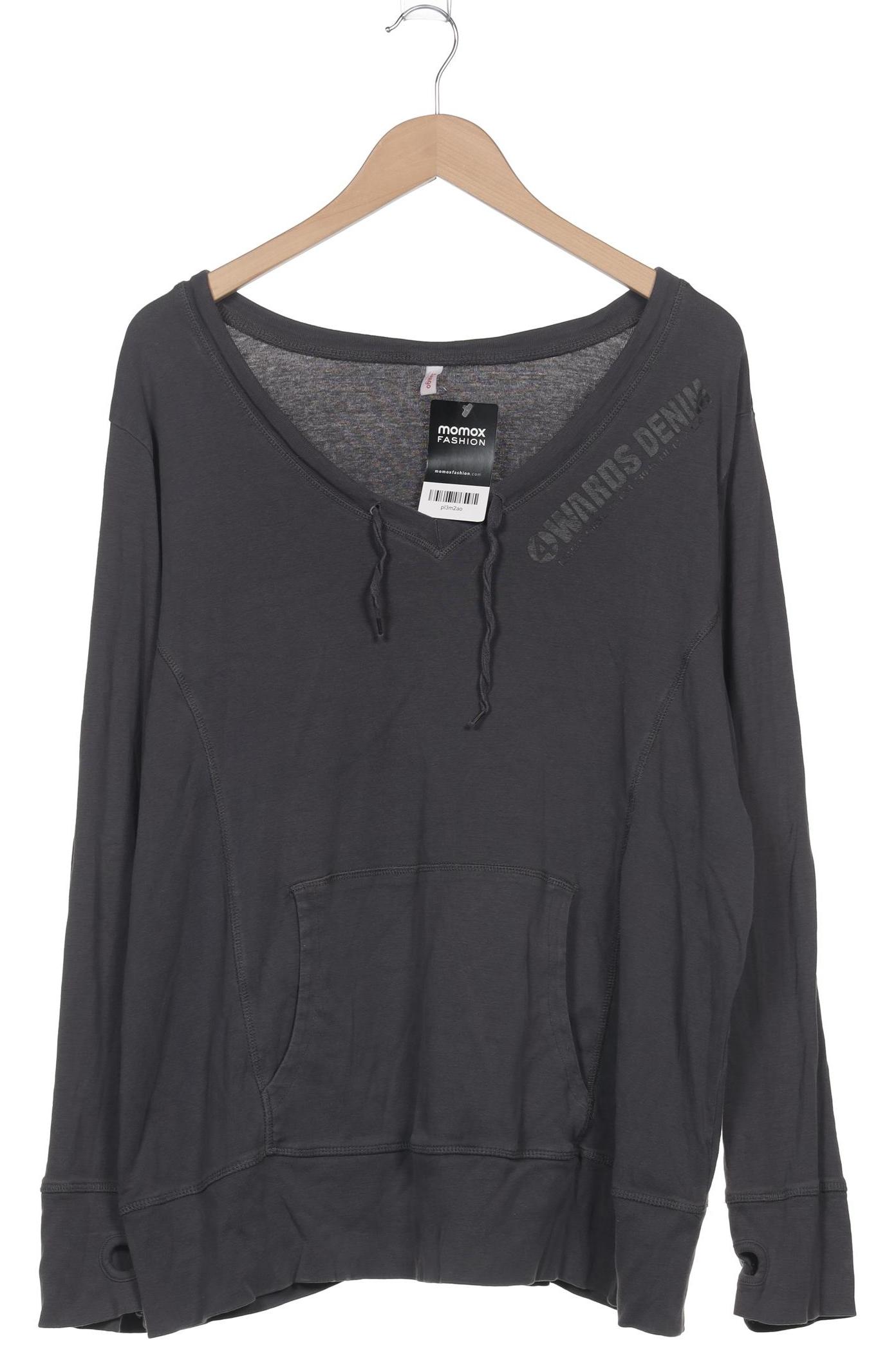 

sheego Damen Langarmshirt, grau, Gr. 52