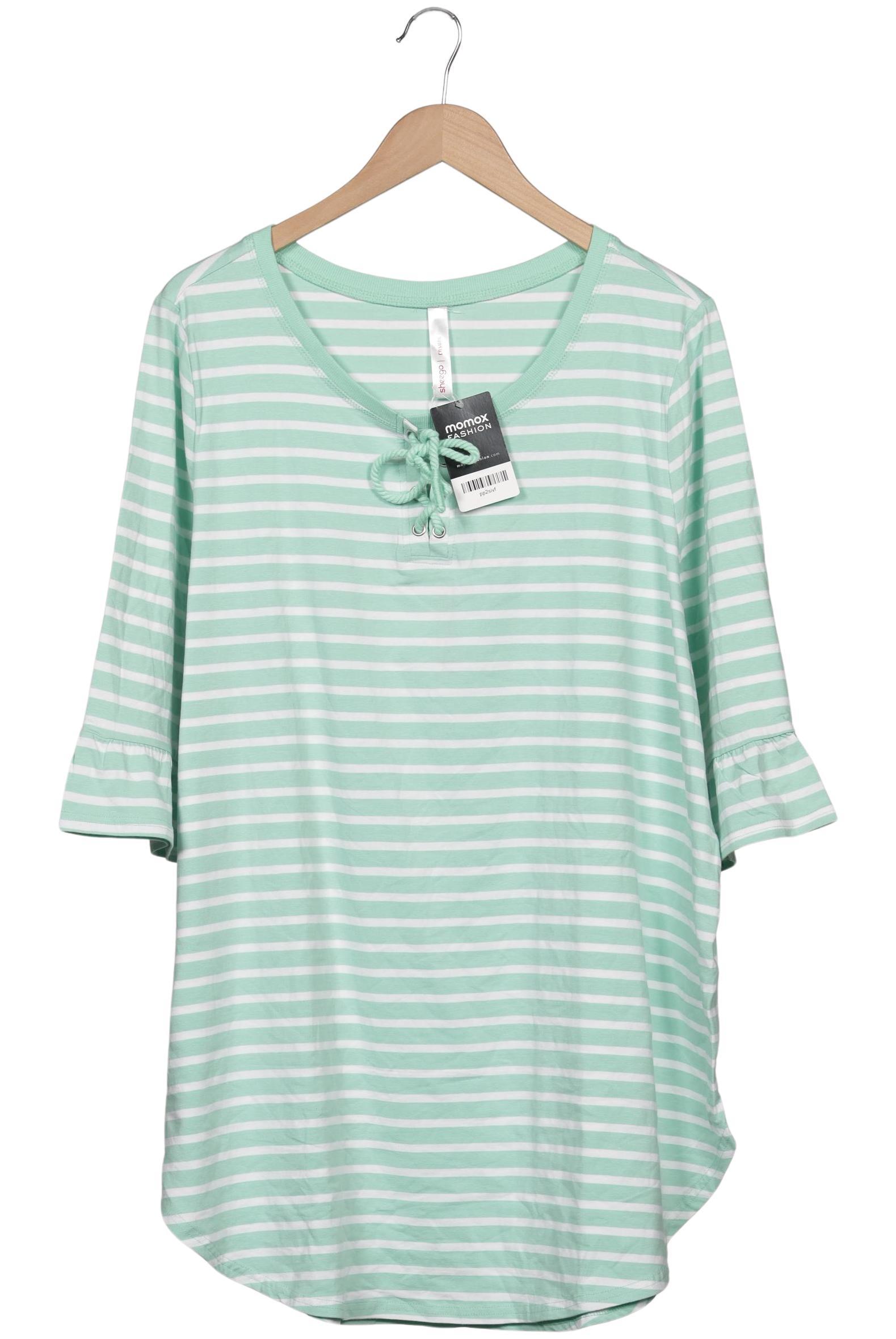 

sheego Damen Langarmshirt, türkis, Gr. 44