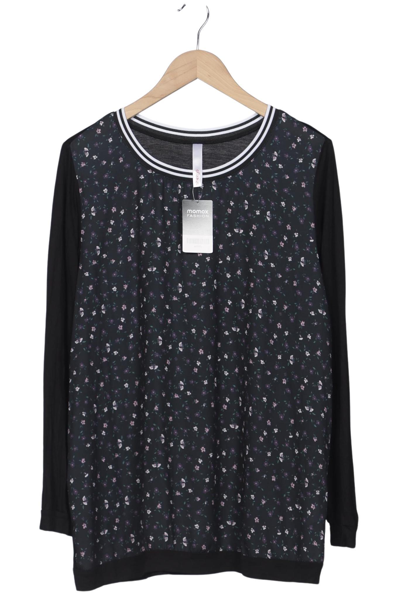 

sheego Damen Langarmshirt, schwarz, Gr. 44