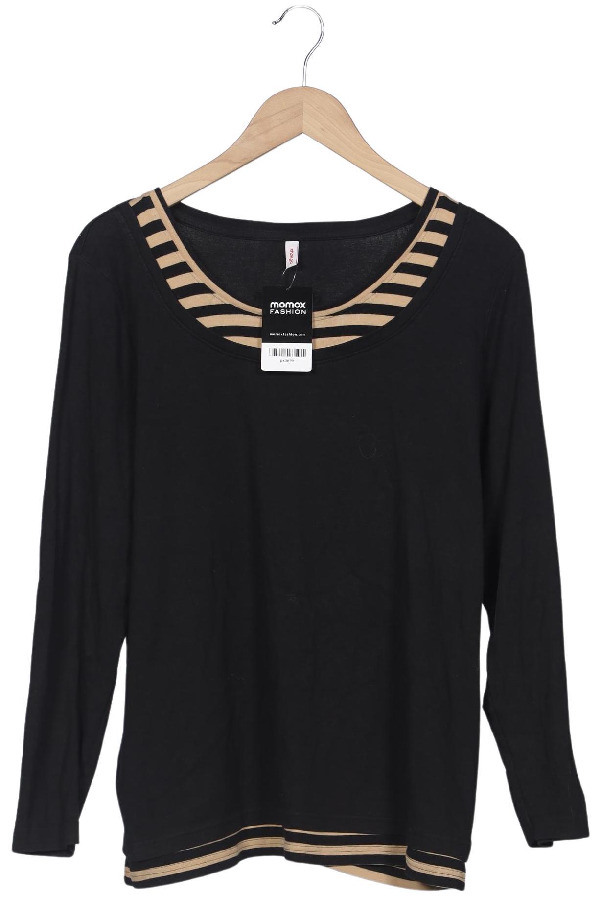 

sheego Damen Langarmshirt, schwarz, Gr. 44
