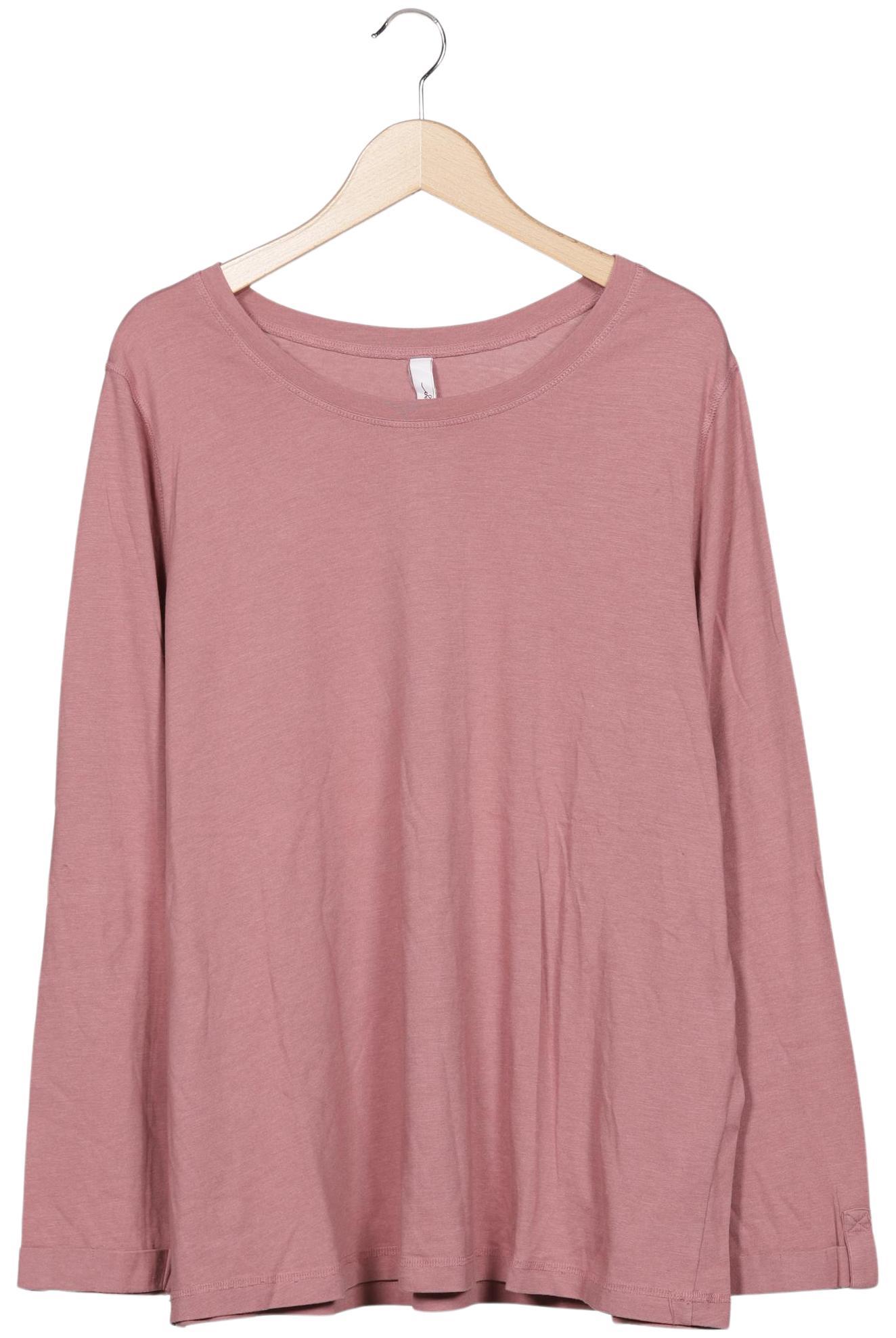 

sheego Damen Langarmshirt, pink, Gr. 48