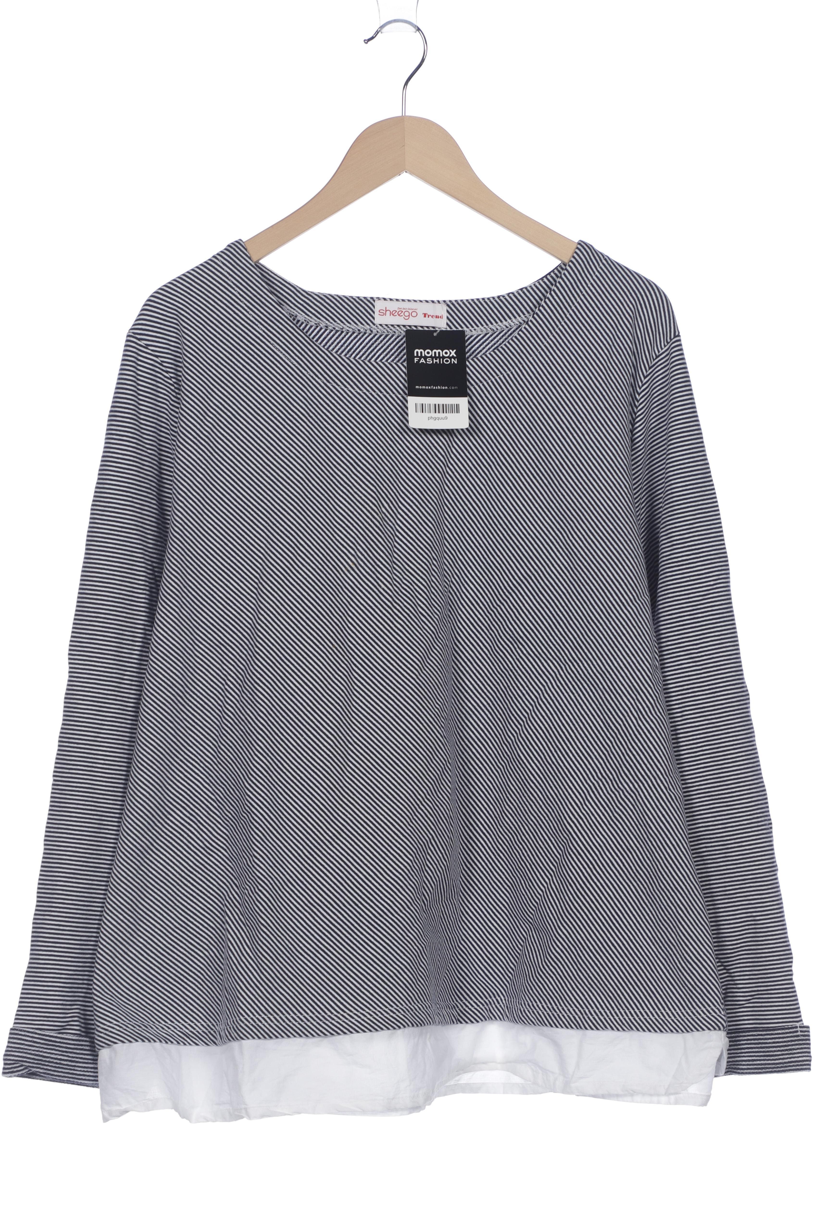 

sheego Damen Langarmshirt, marineblau, Gr. 52