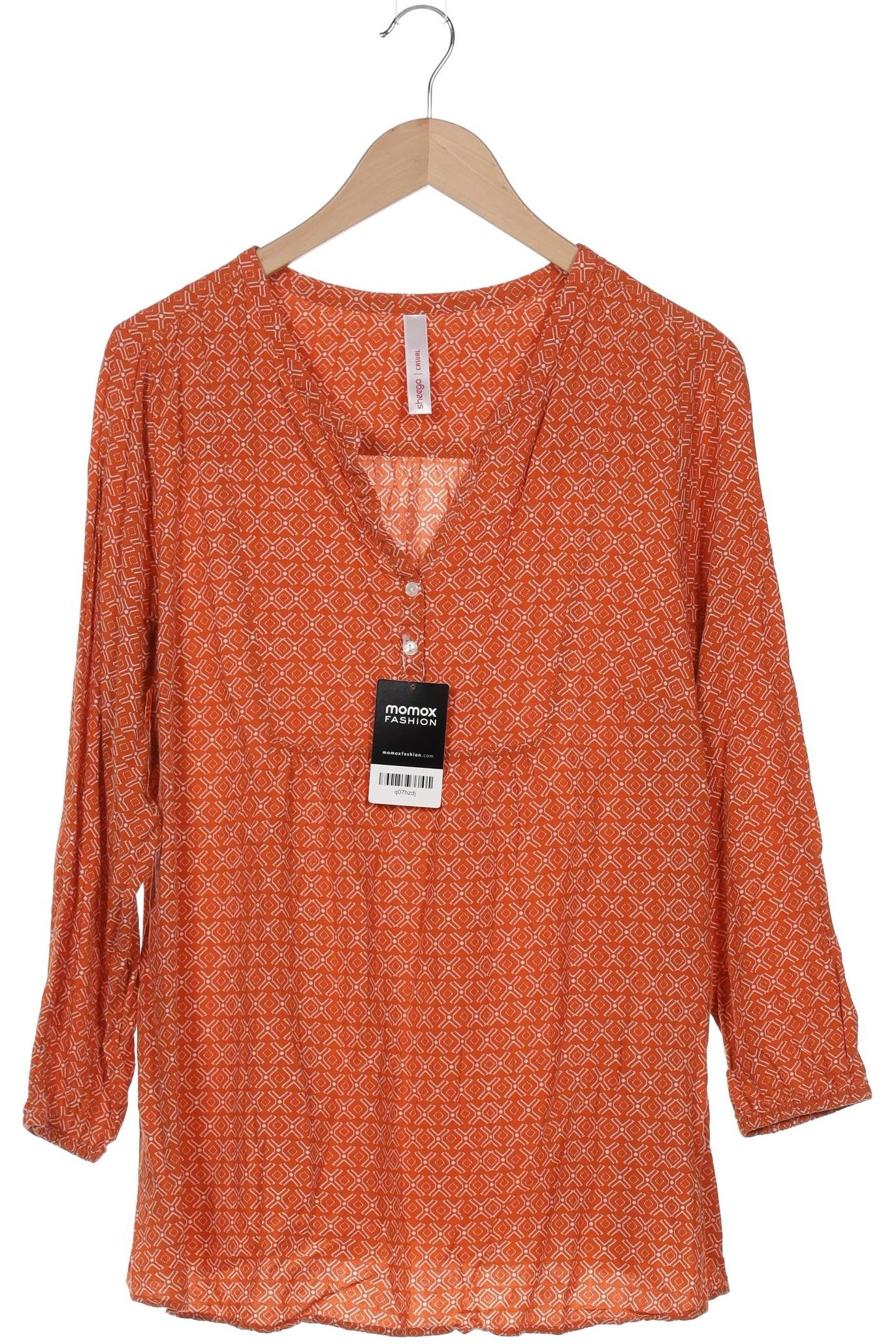 

sheego Damen Langarmshirt, orange, Gr. 44