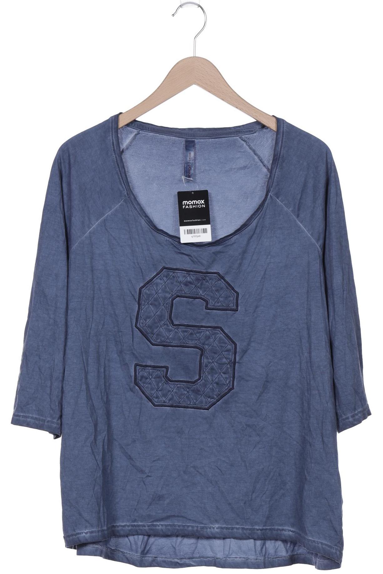 

sheego Damen Langarmshirt, blau, Gr. 48