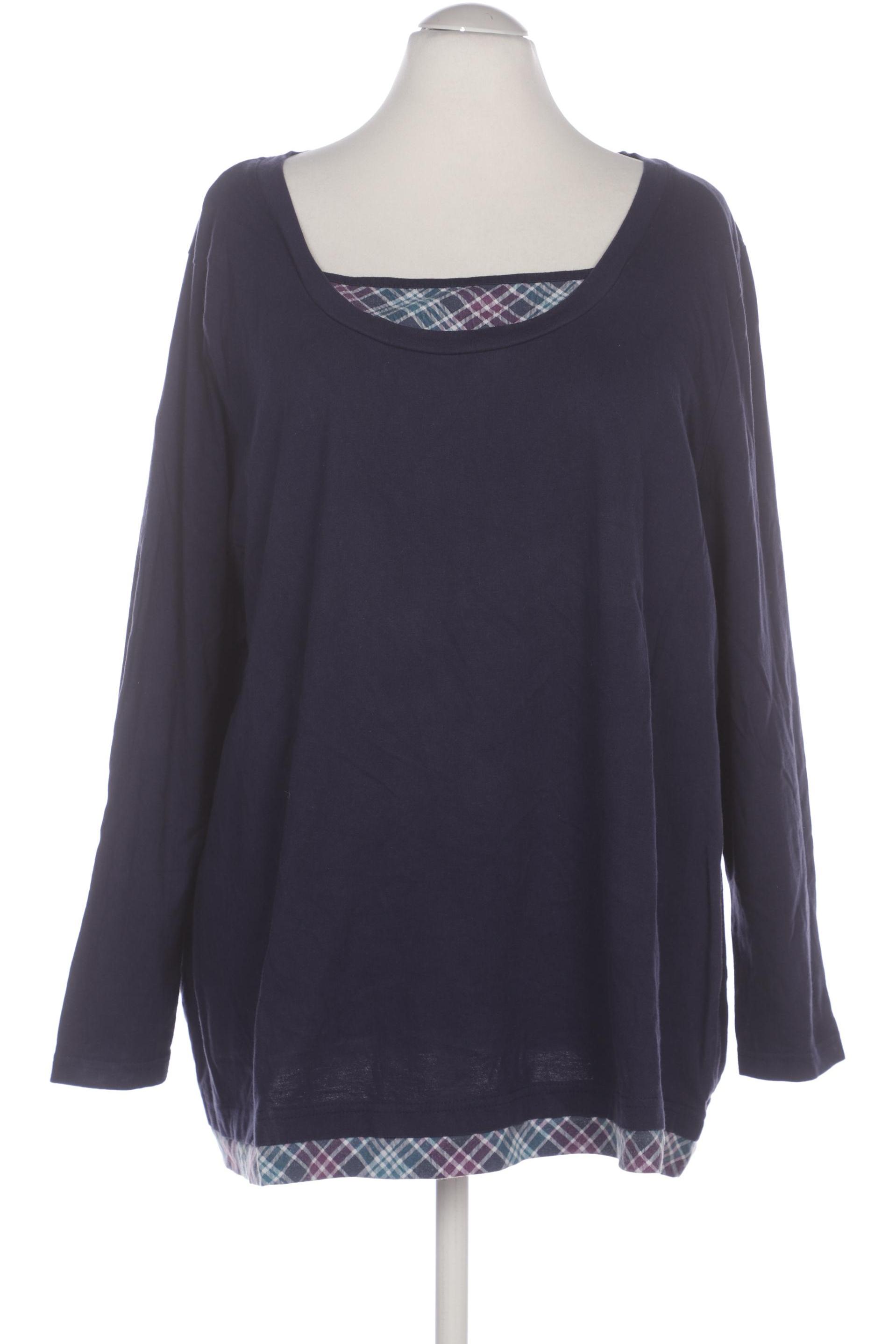 

sheego Damen Langarmshirt, marineblau, Gr. 52
