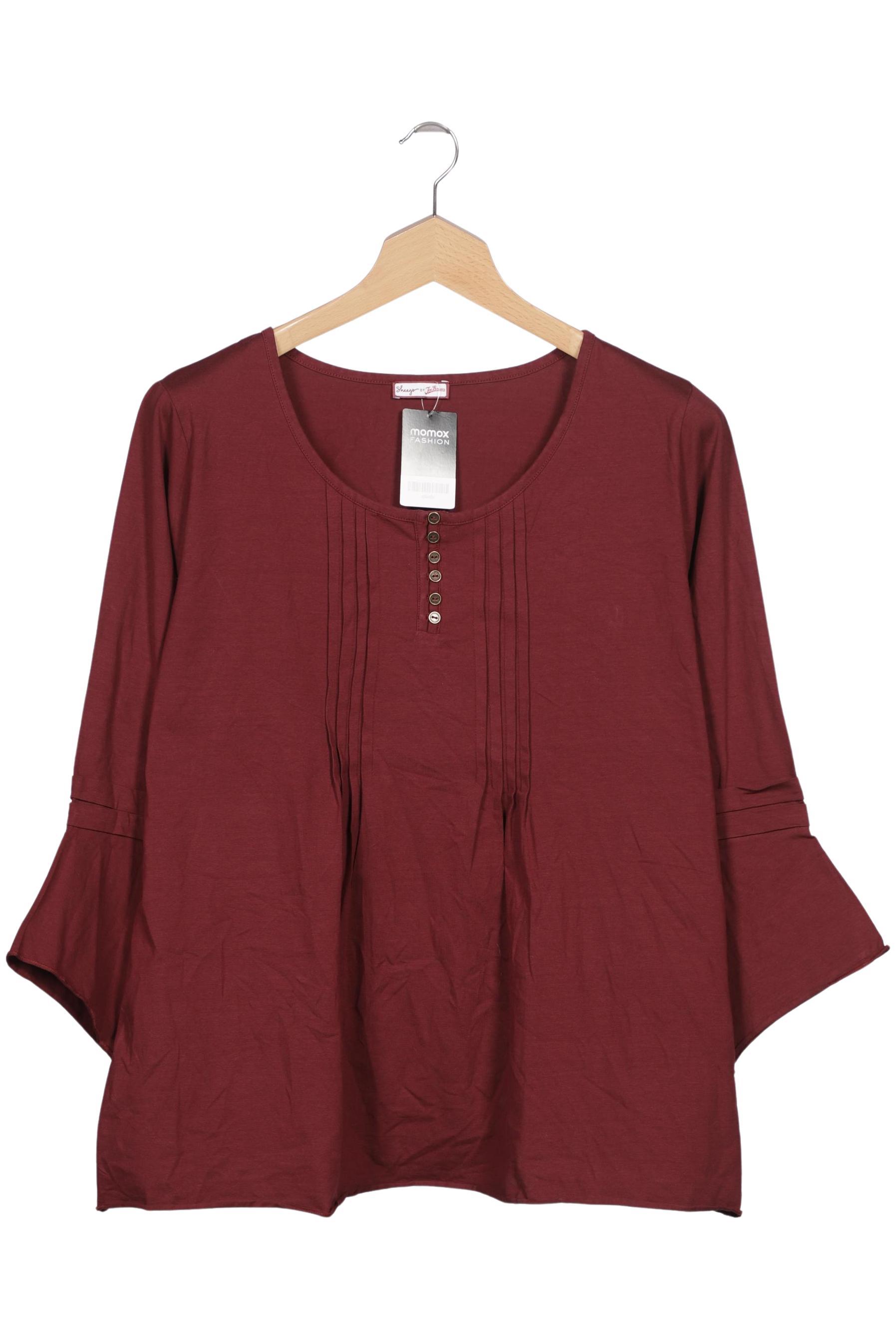 

sheego Damen Langarmshirt, bordeaux, Gr. 52