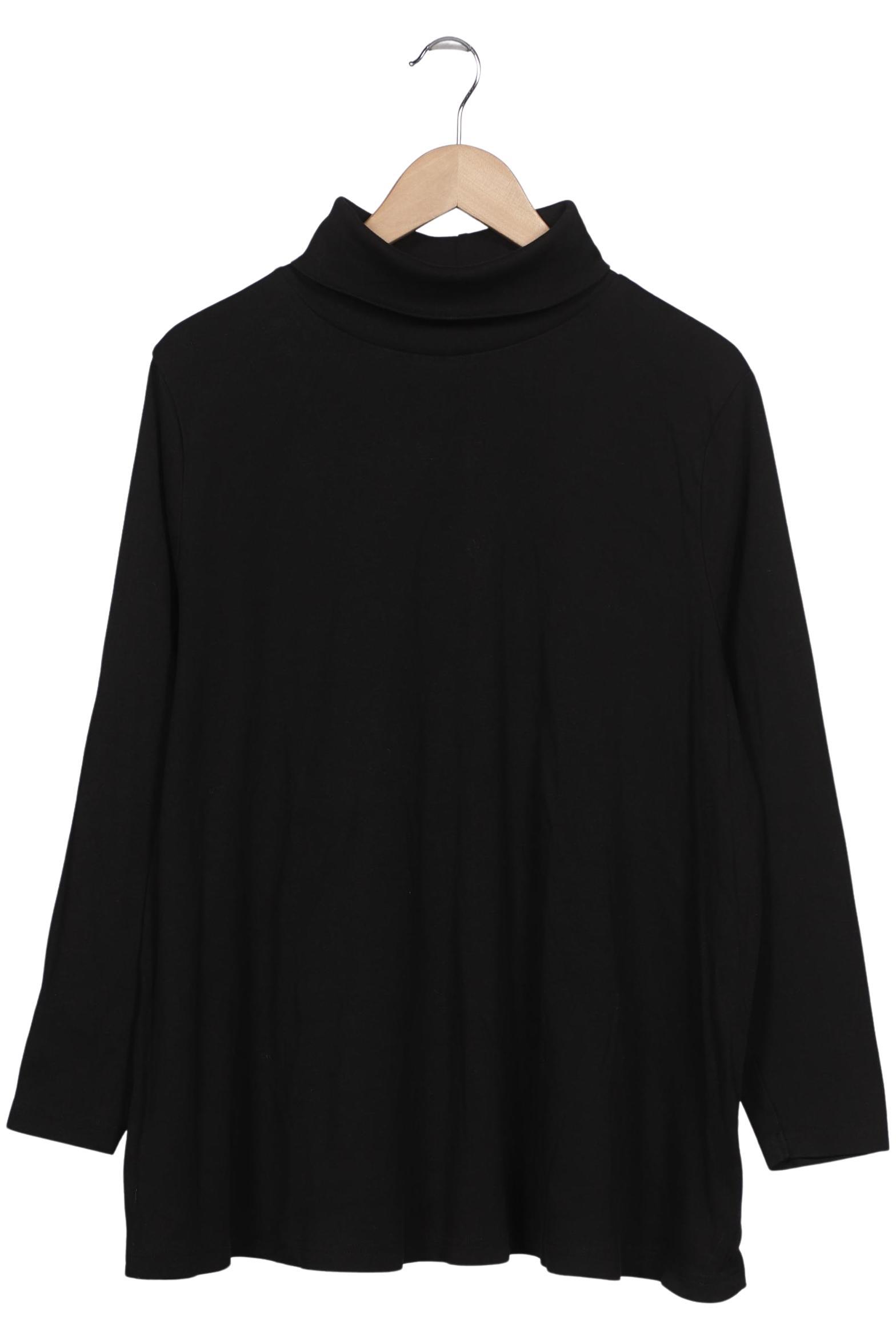 

sheego Damen Langarmshirt, schwarz, Gr. 52