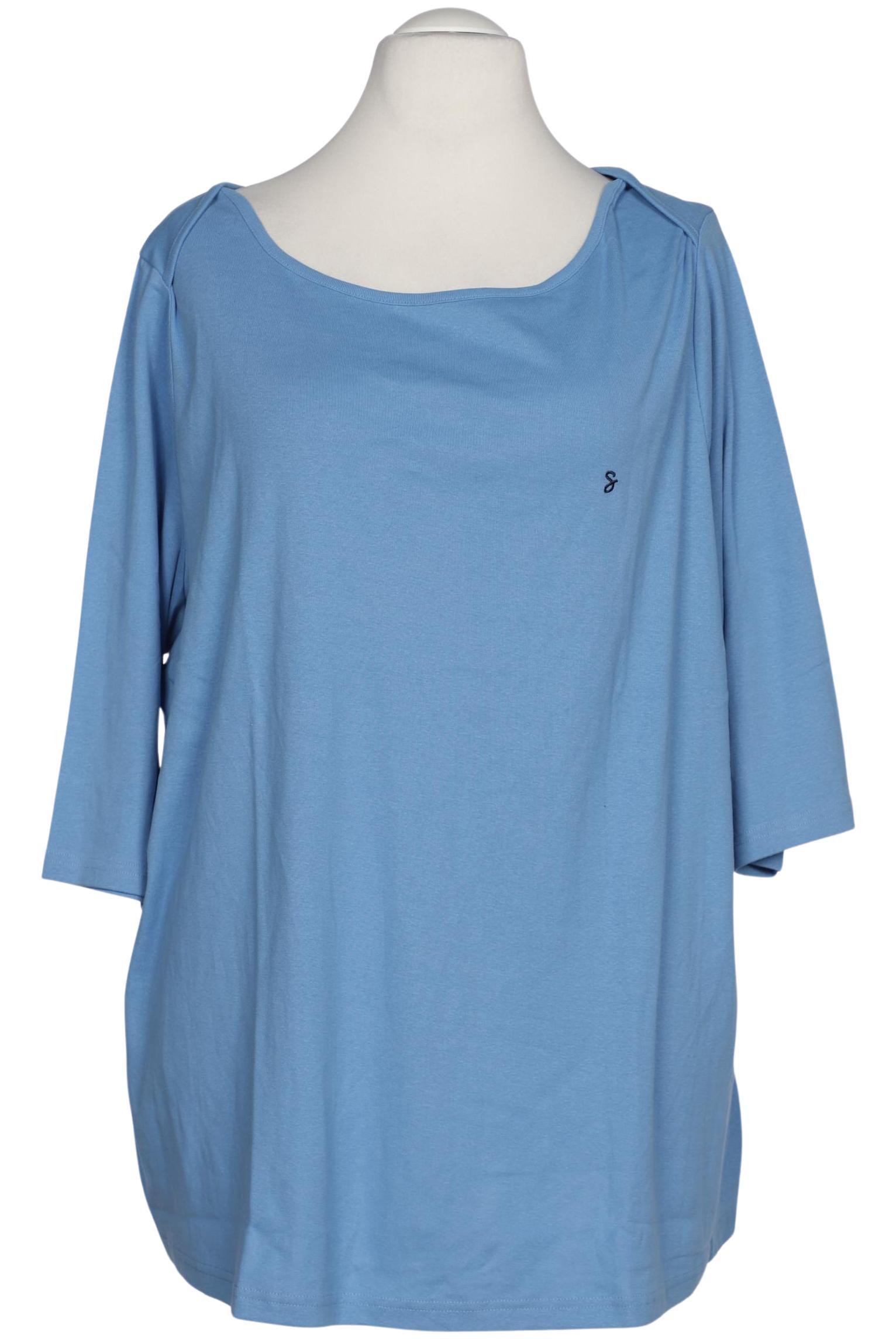 

sheego Damen Langarmshirt, hellblau, Gr. 56