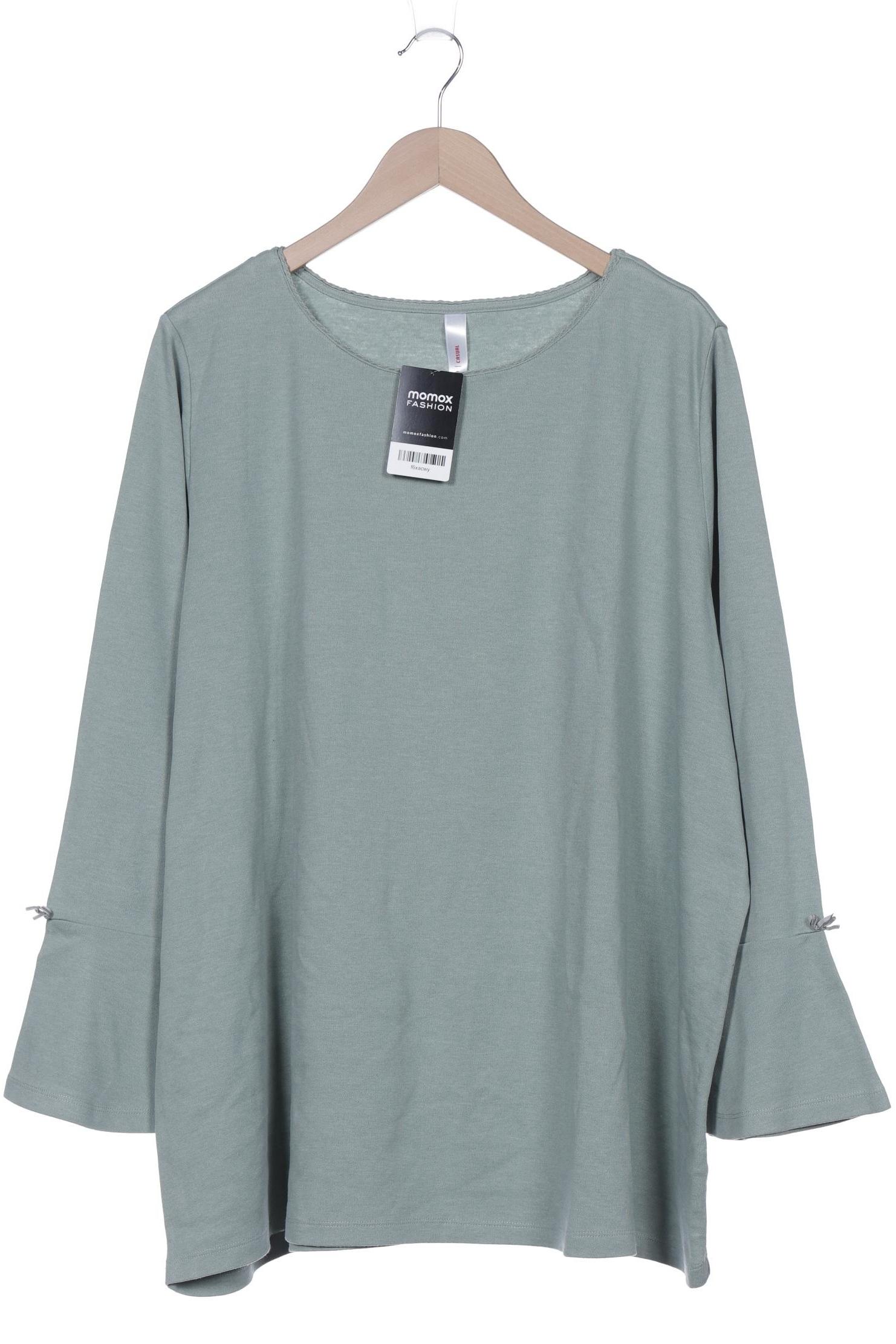 

sheego Damen Langarmshirt, hellgrün, Gr. 52