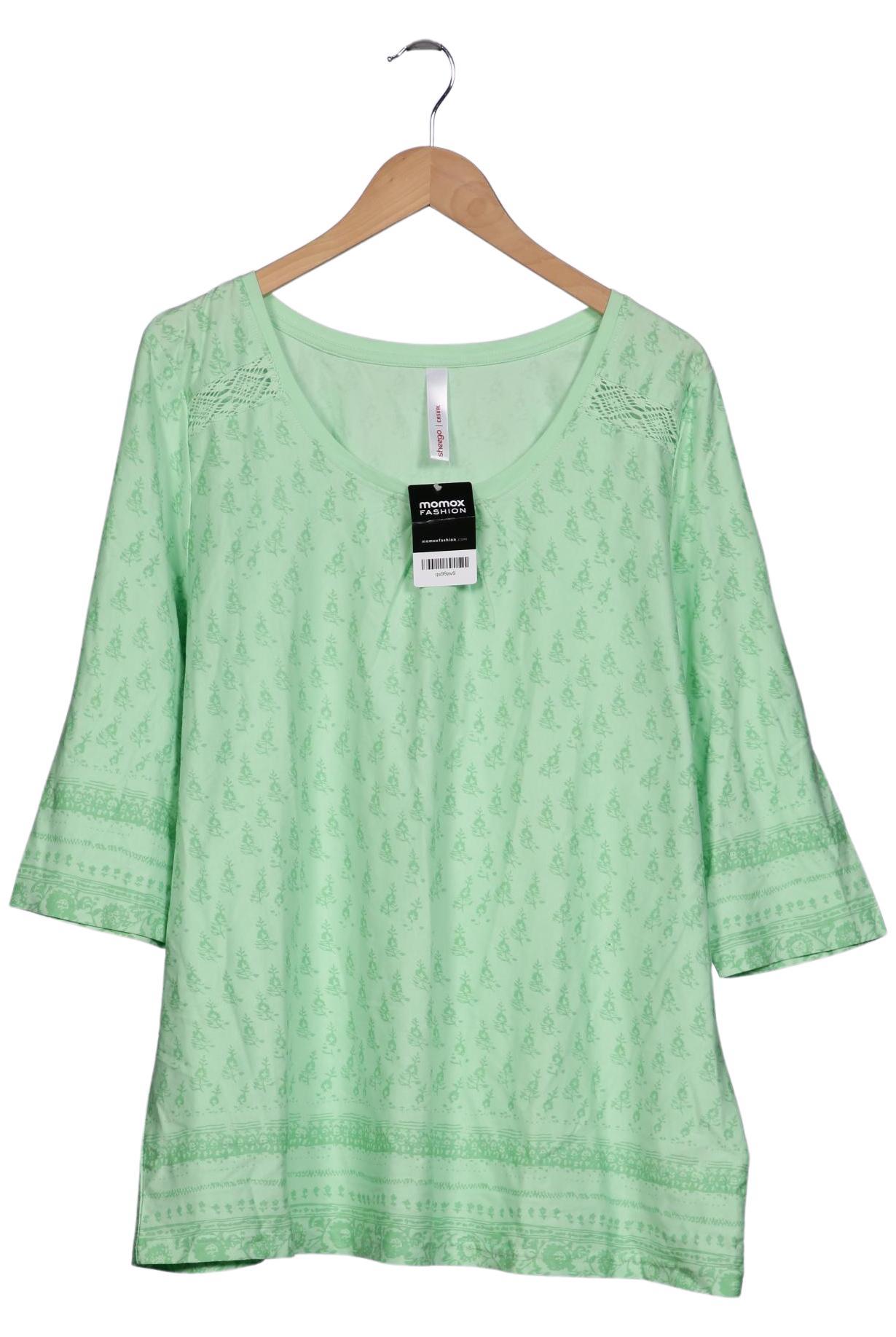 

sheego Damen Langarmshirt, hellgrün, Gr. 48