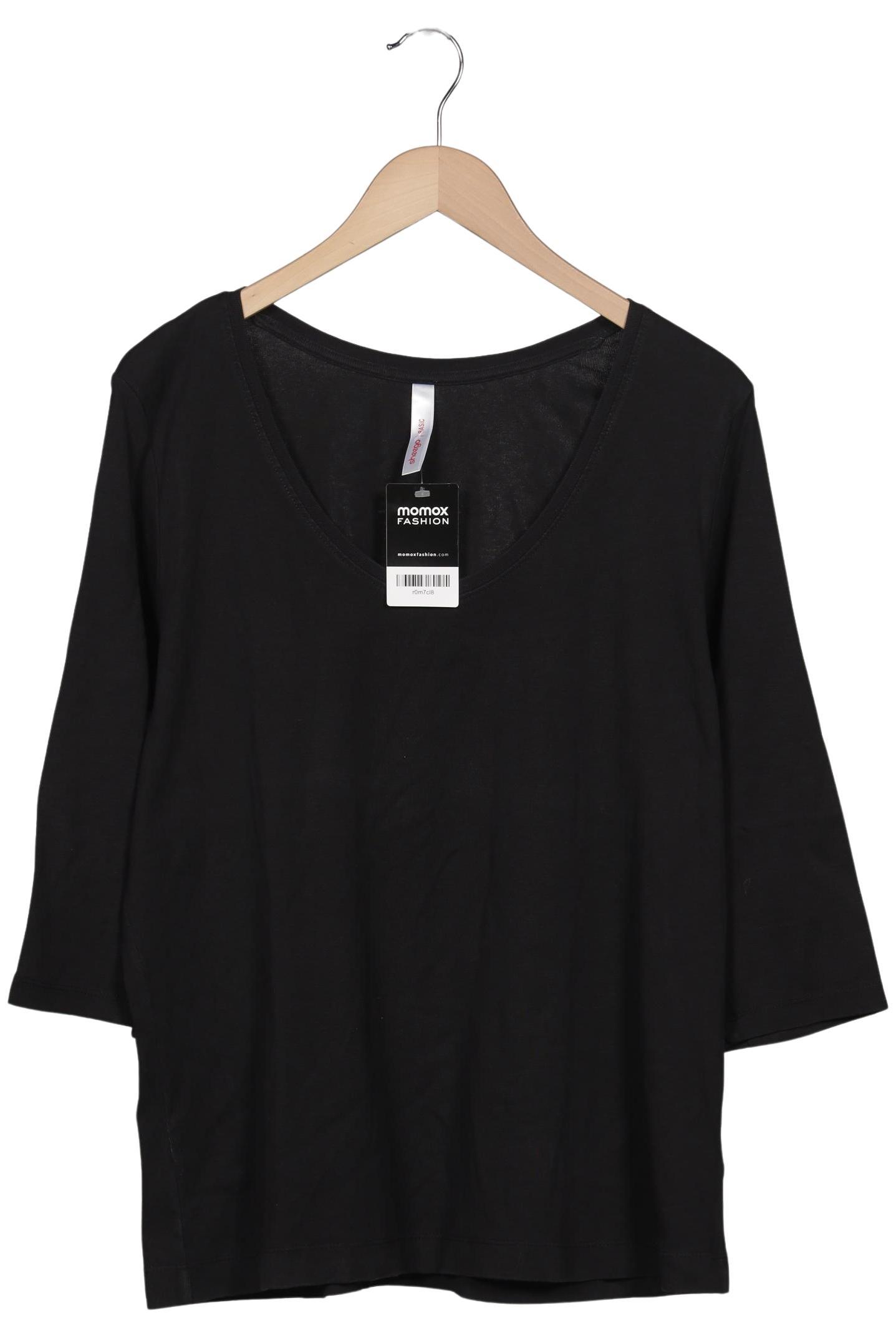 

sheego Damen Langarmshirt, schwarz, Gr. 44