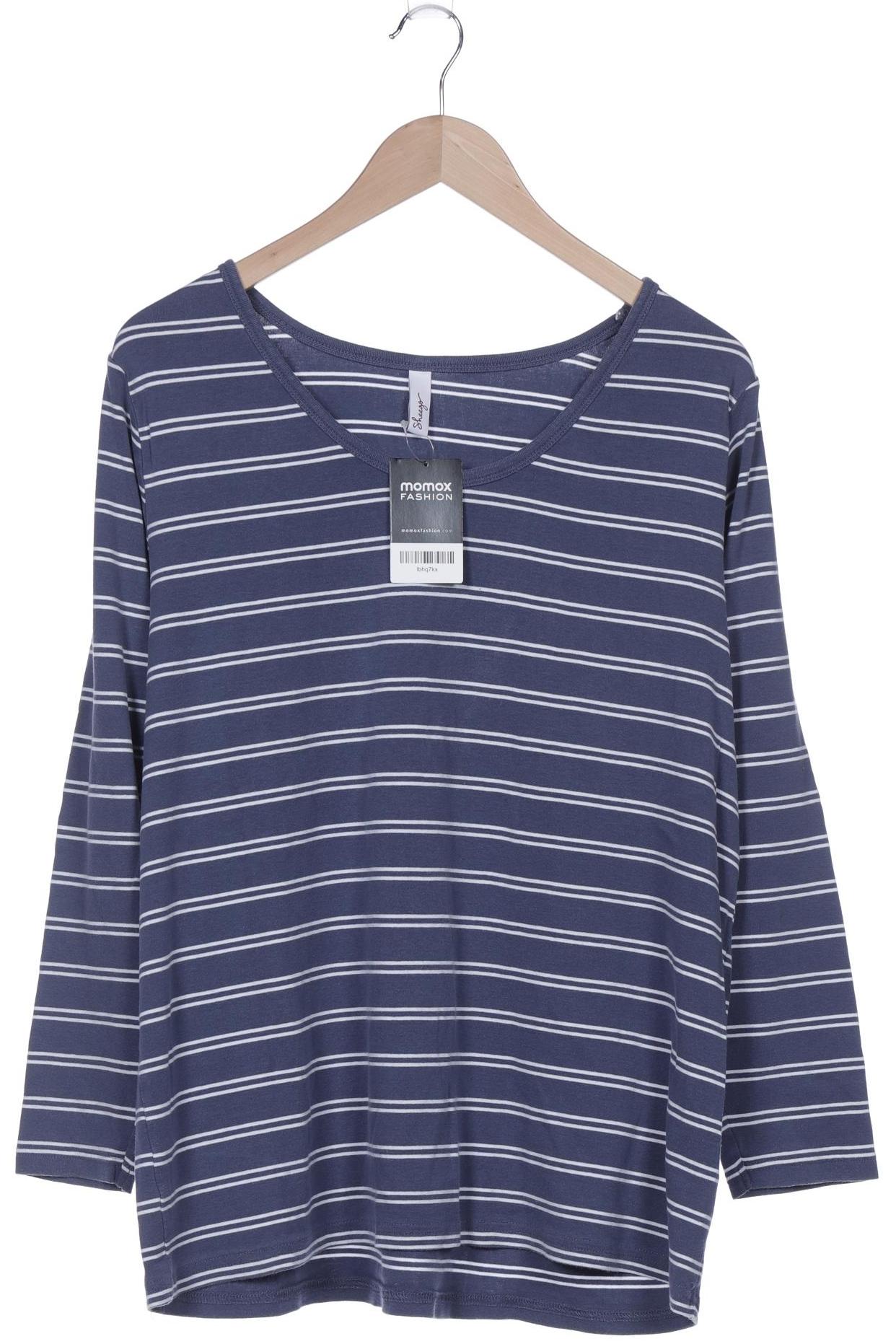 

sheego Damen Langarmshirt, blau, Gr. 48