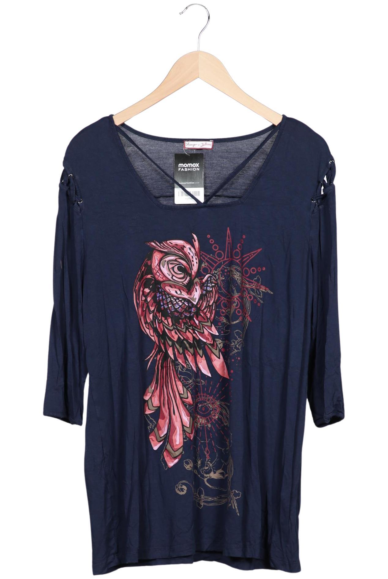 

sheego Damen Langarmshirt, marineblau, Gr. 44