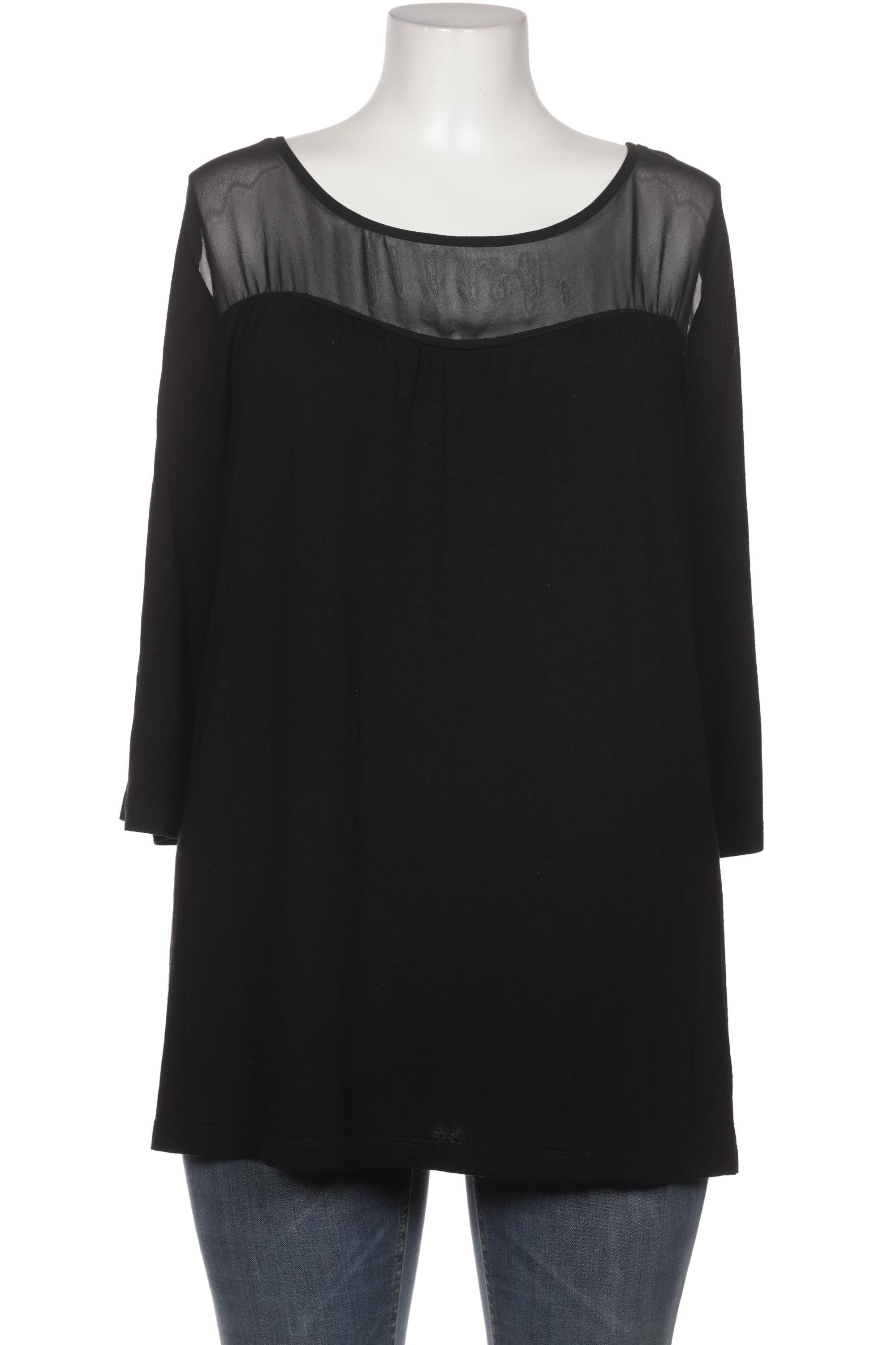

sheego Damen Langarmshirt, schwarz, Gr. 46
