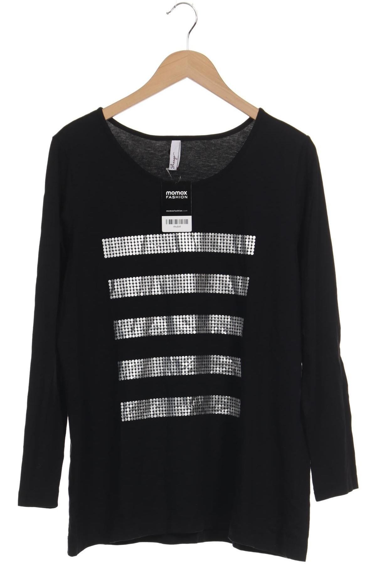 

sheego Damen Langarmshirt, schwarz, Gr. 44