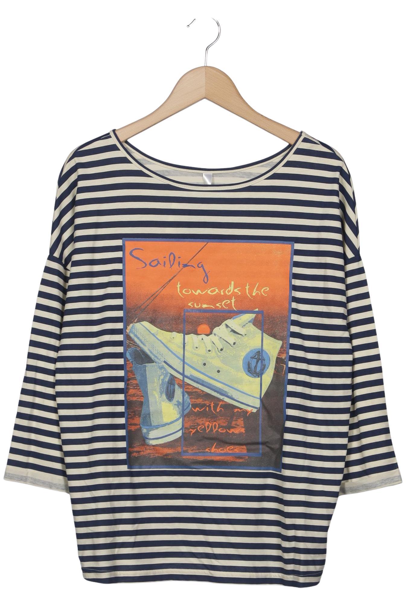 

sheego Damen Langarmshirt, mehrfarbig, Gr. 40