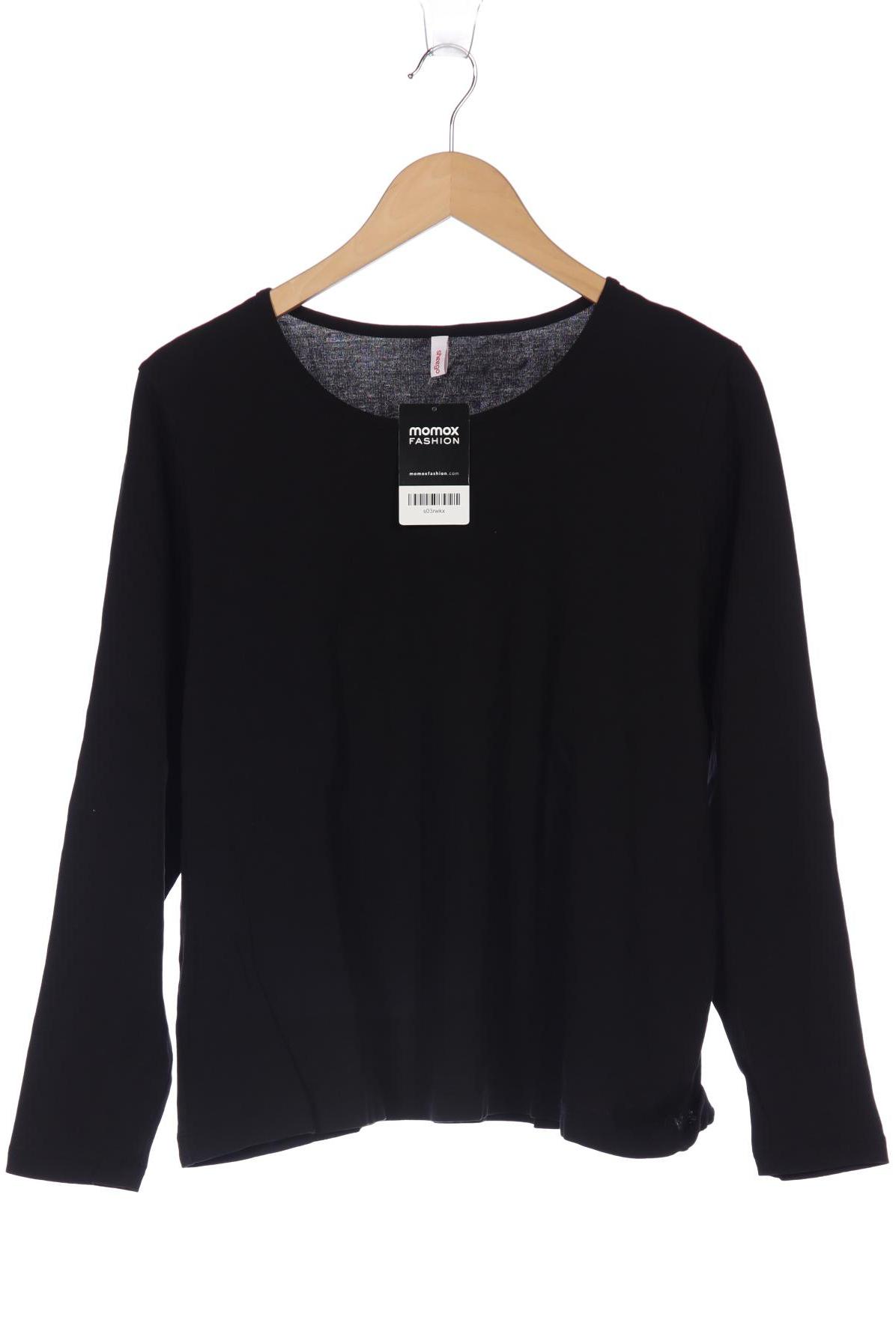 

sheego Damen Langarmshirt, schwarz