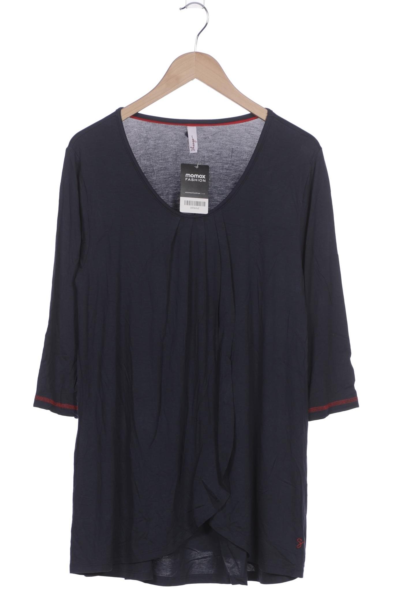 

sheego Damen Langarmshirt, marineblau, Gr. 40