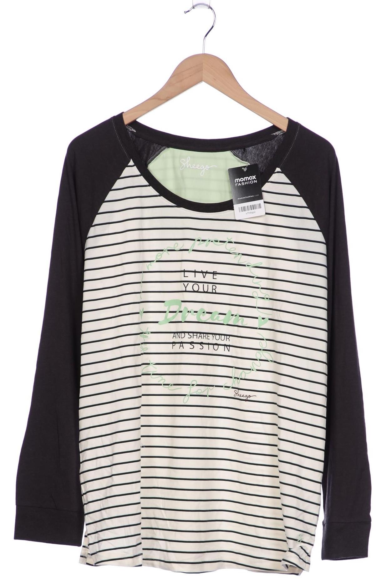 

sheego Damen Langarmshirt, cremeweiß, Gr. 44