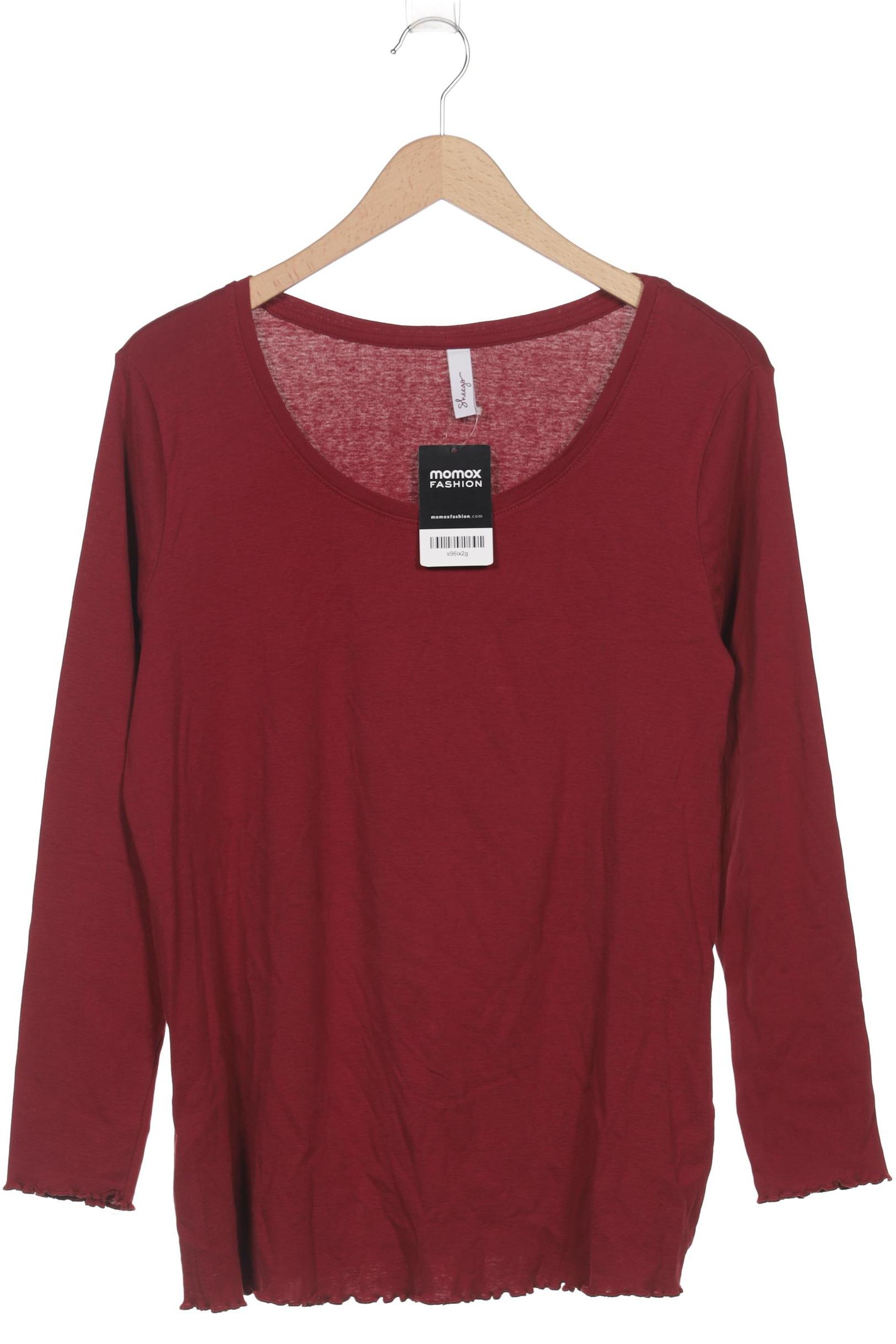 

sheego Damen Langarmshirt, bordeaux, Gr. 44