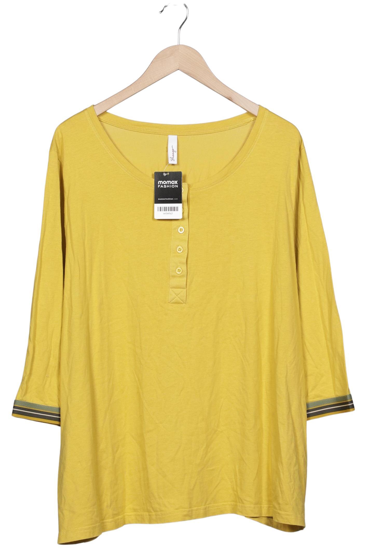 

sheego Damen Langarmshirt, gelb, Gr. 52