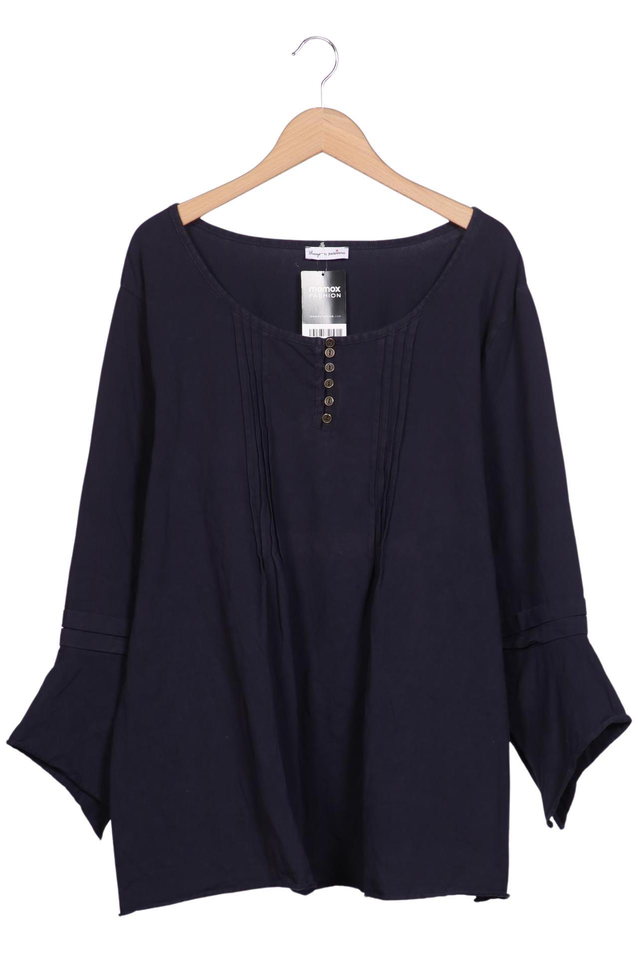 

sheego Damen Langarmshirt, marineblau, Gr. 52