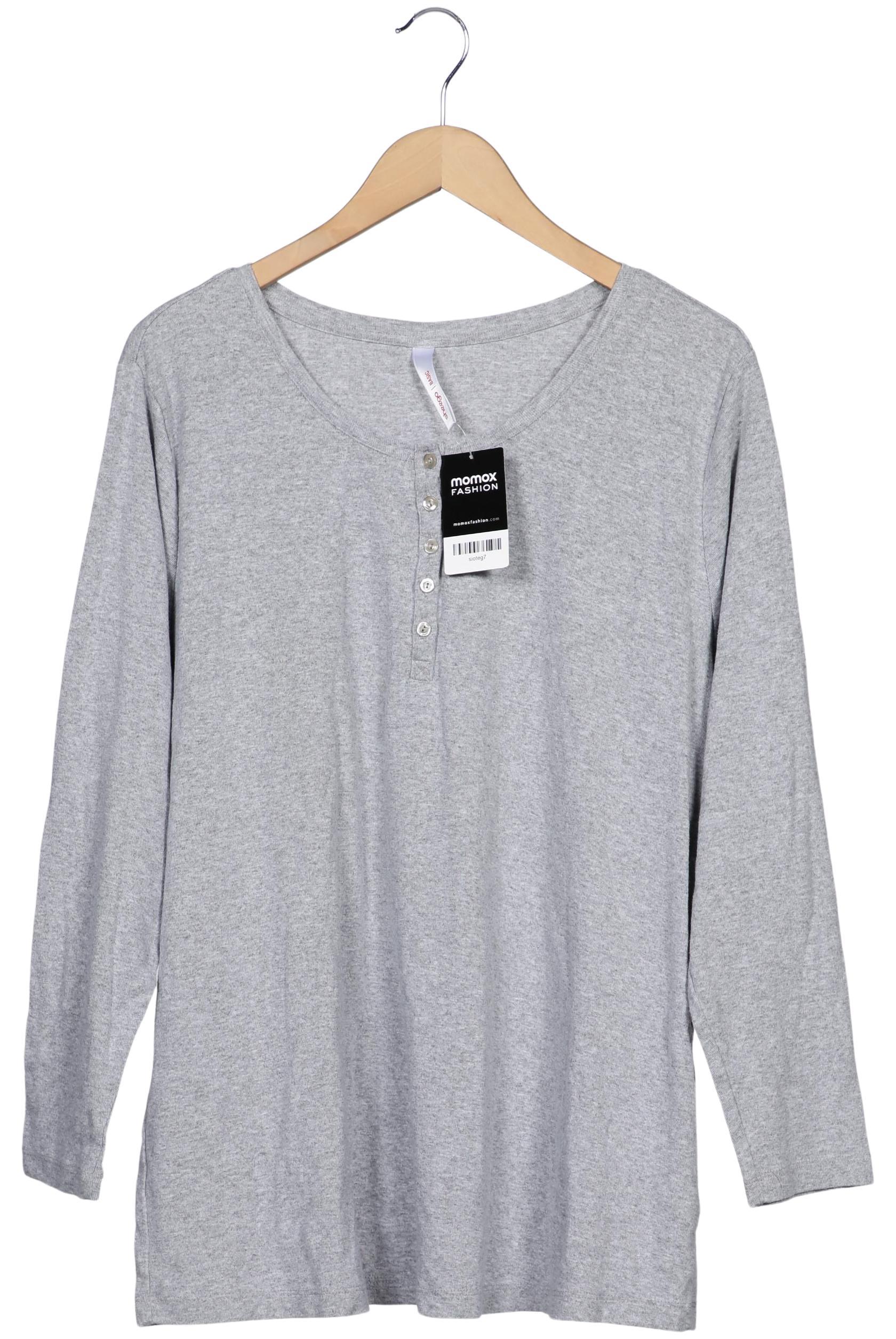 

sheego Damen Langarmshirt, grau, Gr. 52