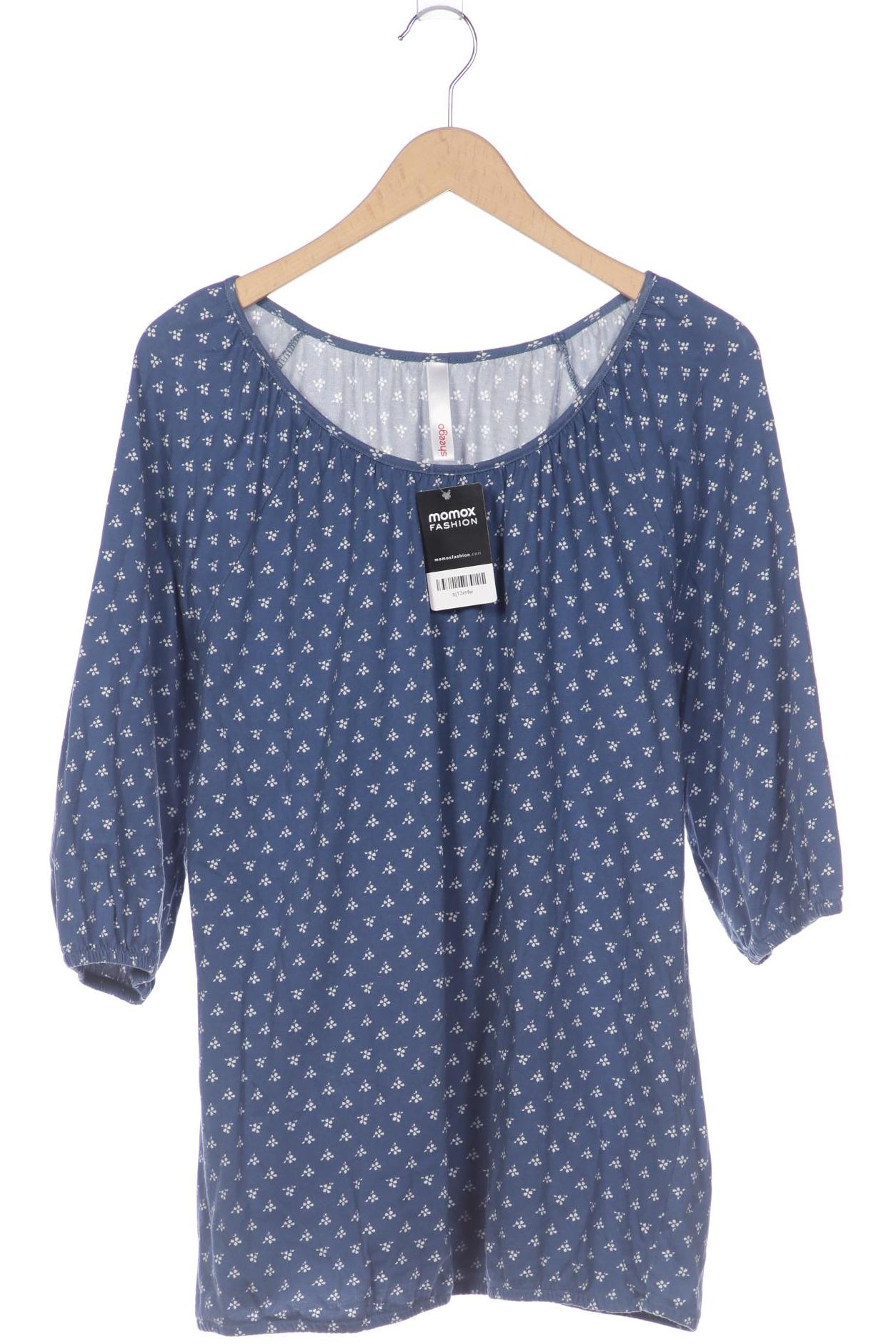 

sheego Damen Langarmshirt, blau, Gr. 48