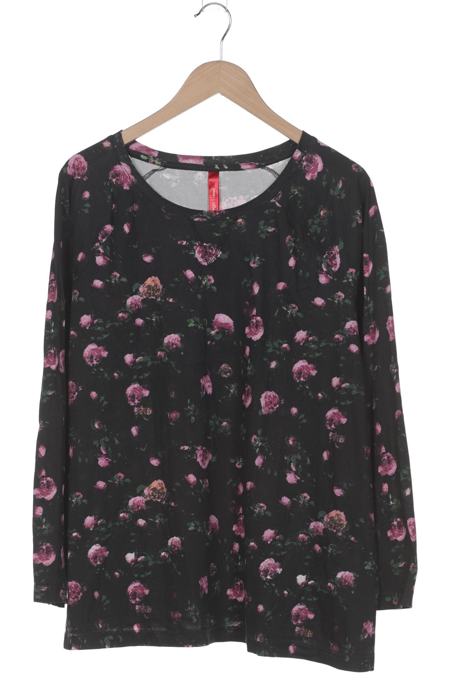 

sheego Damen Langarmshirt, schwarz, Gr. 48