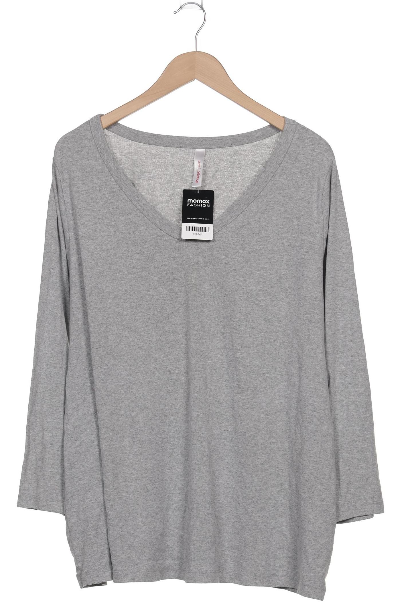 

sheego Damen Langarmshirt, grau, Gr. 52