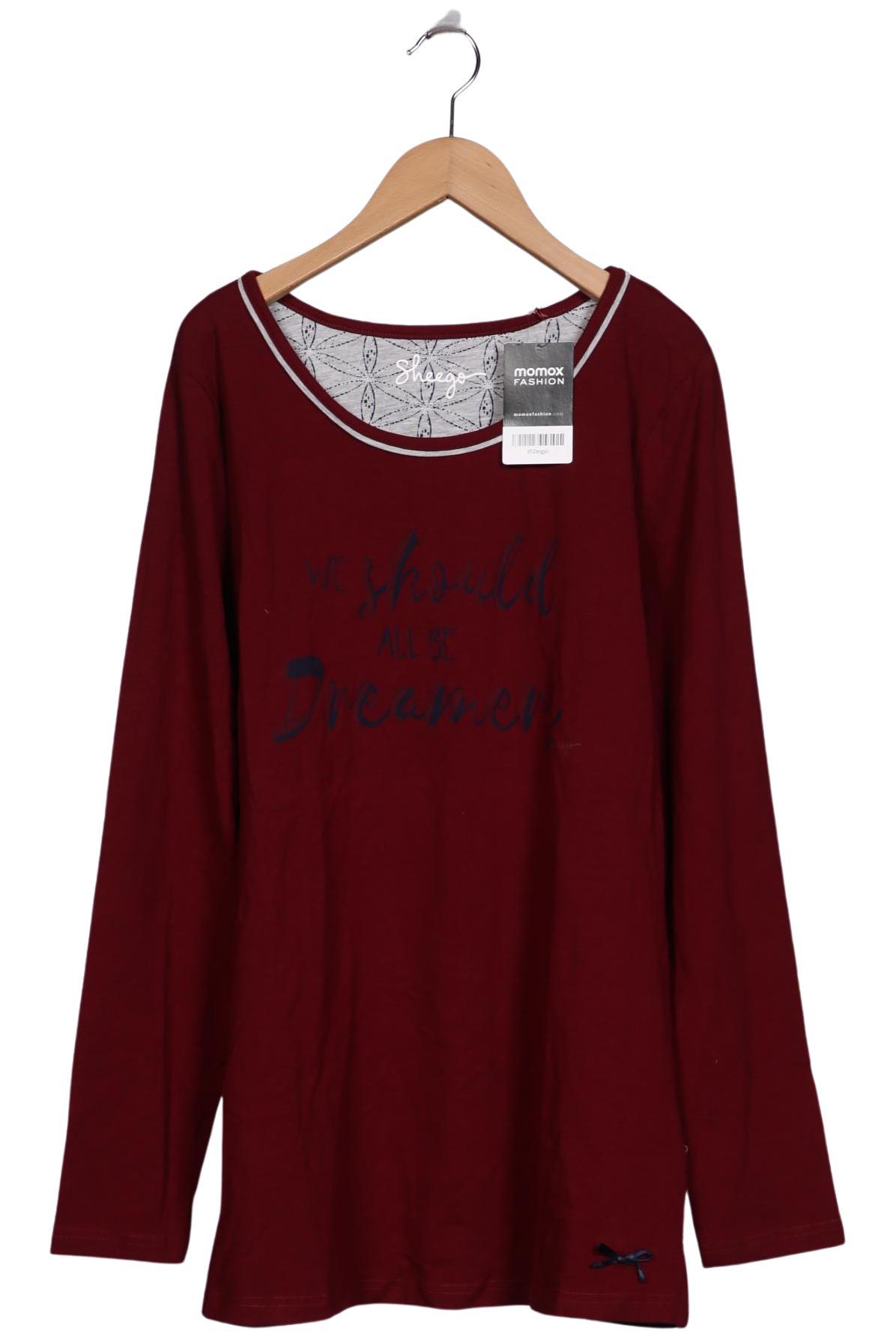 

sheego Damen Langarmshirt, bordeaux, Gr. 40