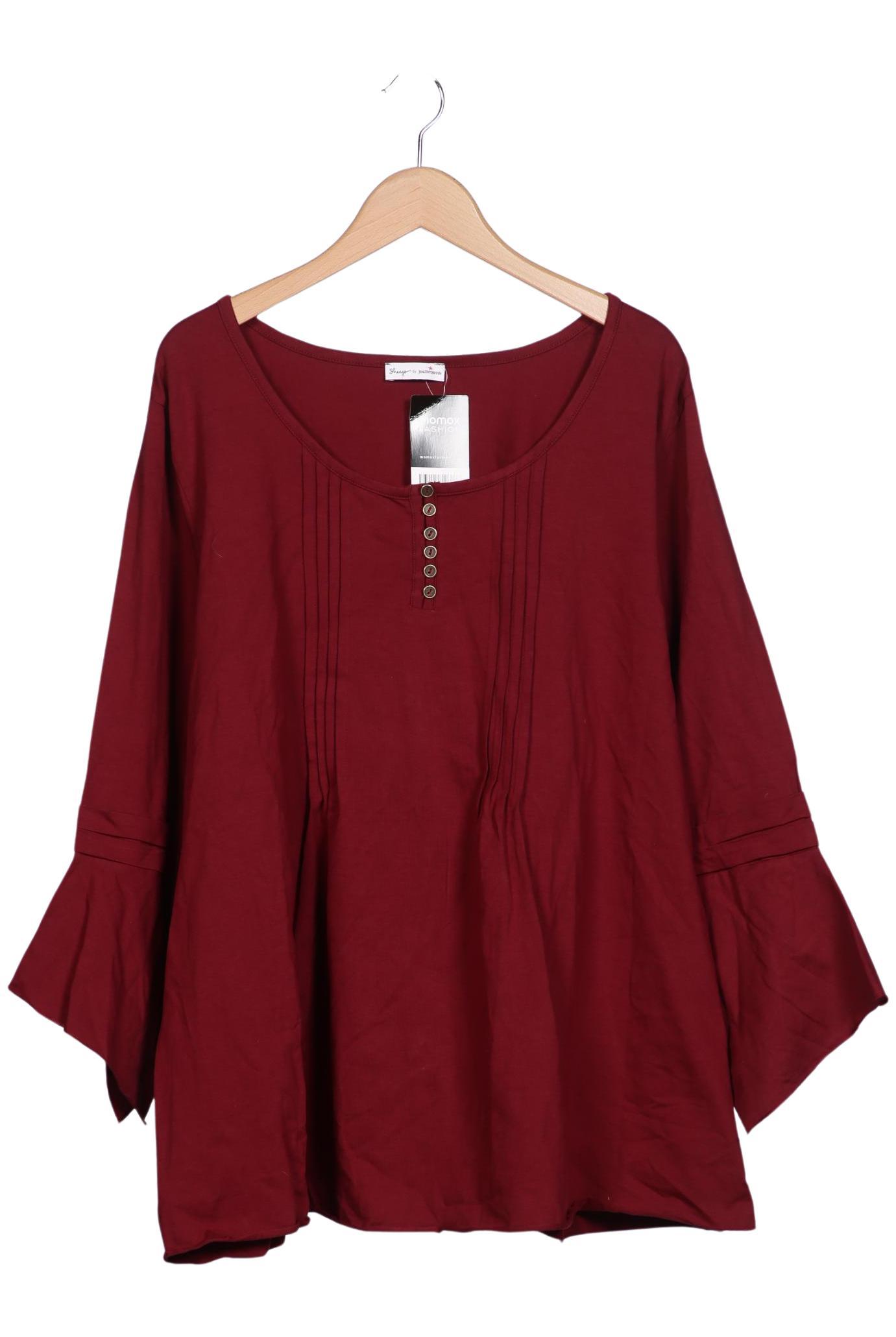

sheego Damen Langarmshirt, bordeaux, Gr. 52