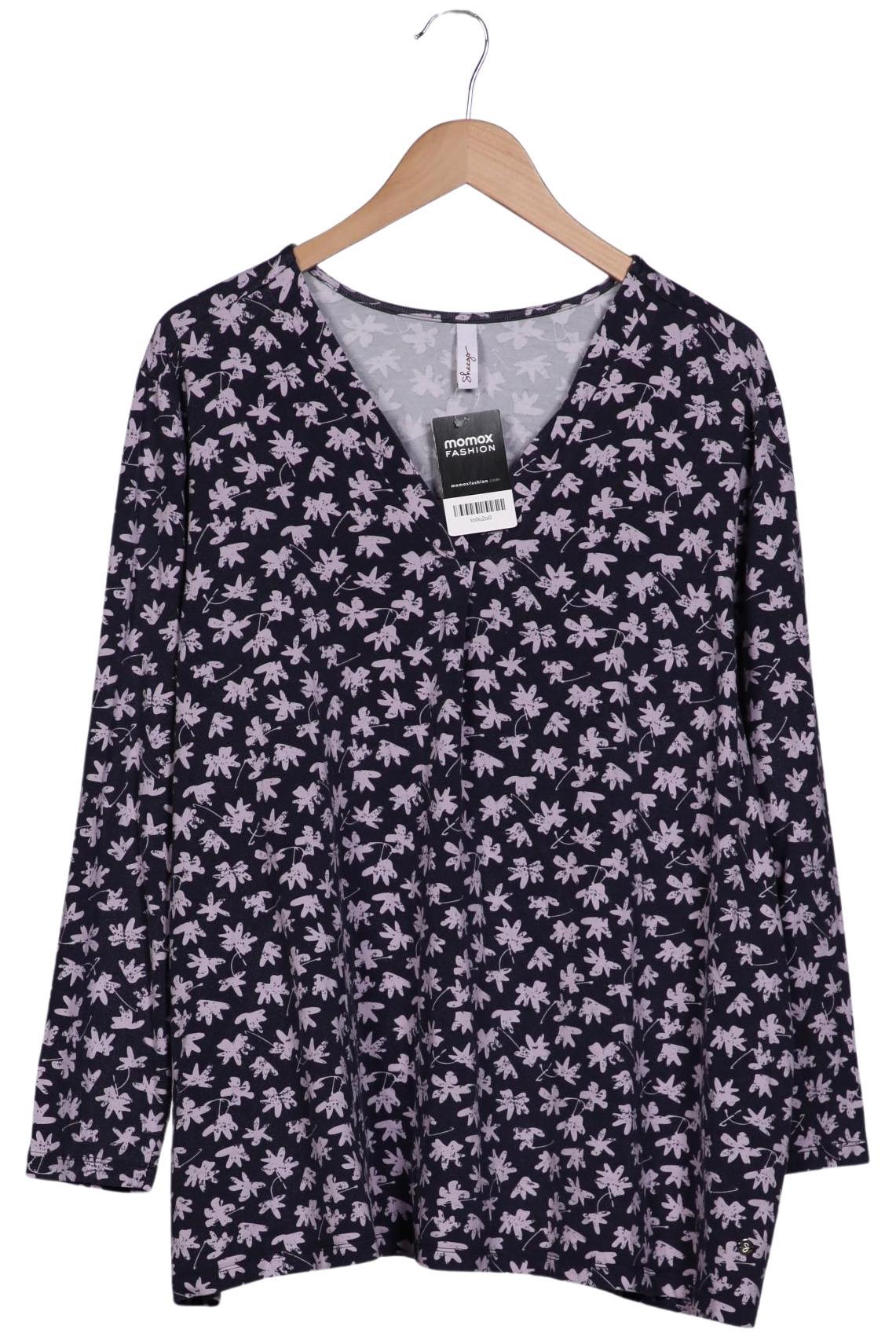 

sheego Damen Langarmshirt, marineblau, Gr. 48