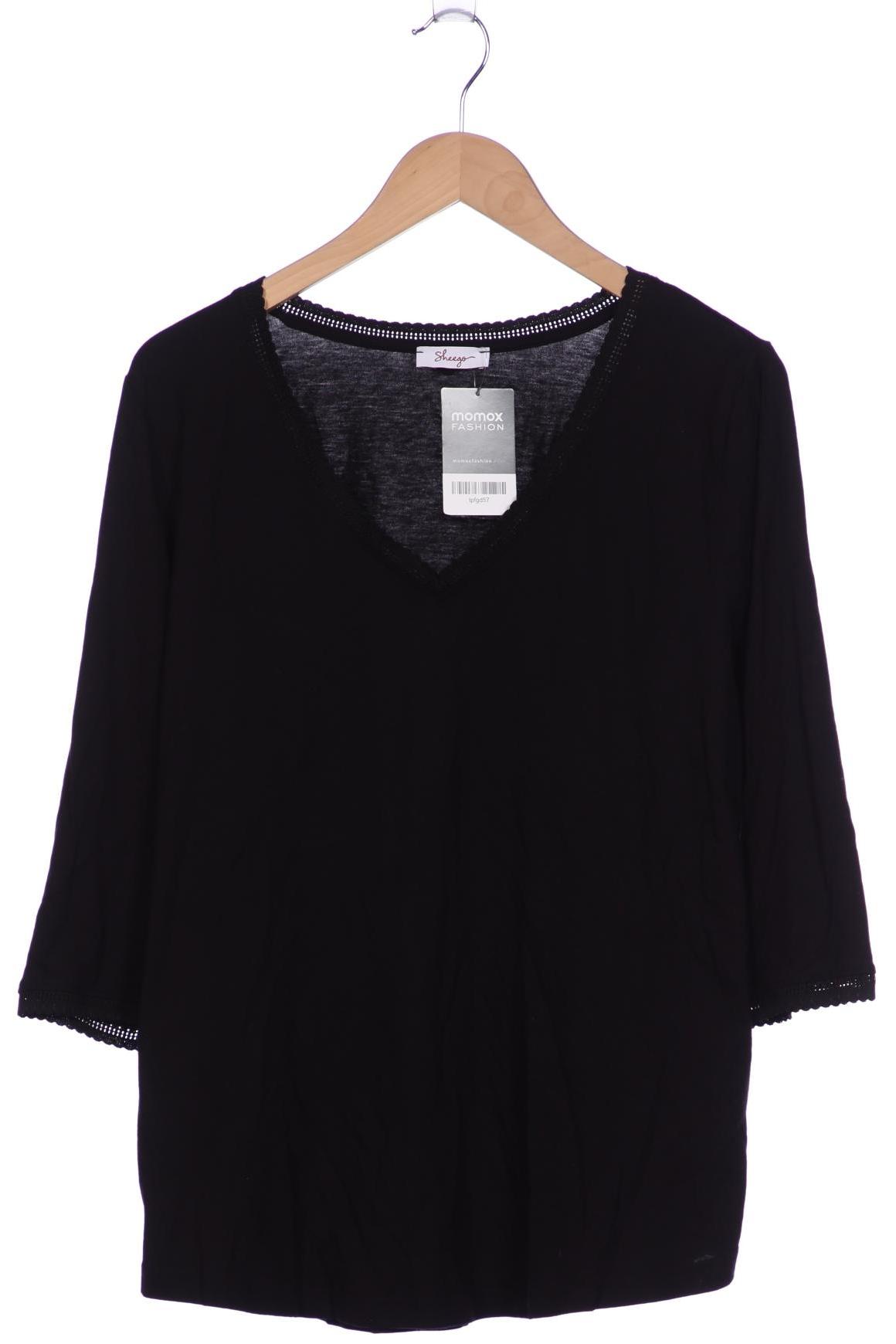 

sheego Damen Langarmshirt, schwarz, Gr. 44