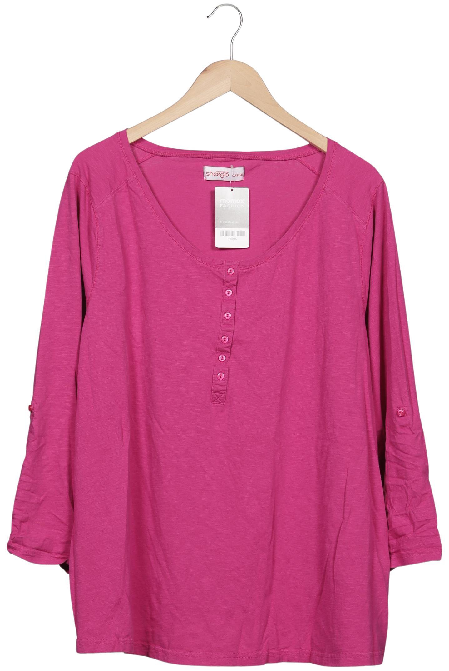 

sheego Damen Langarmshirt, pink, Gr. 52