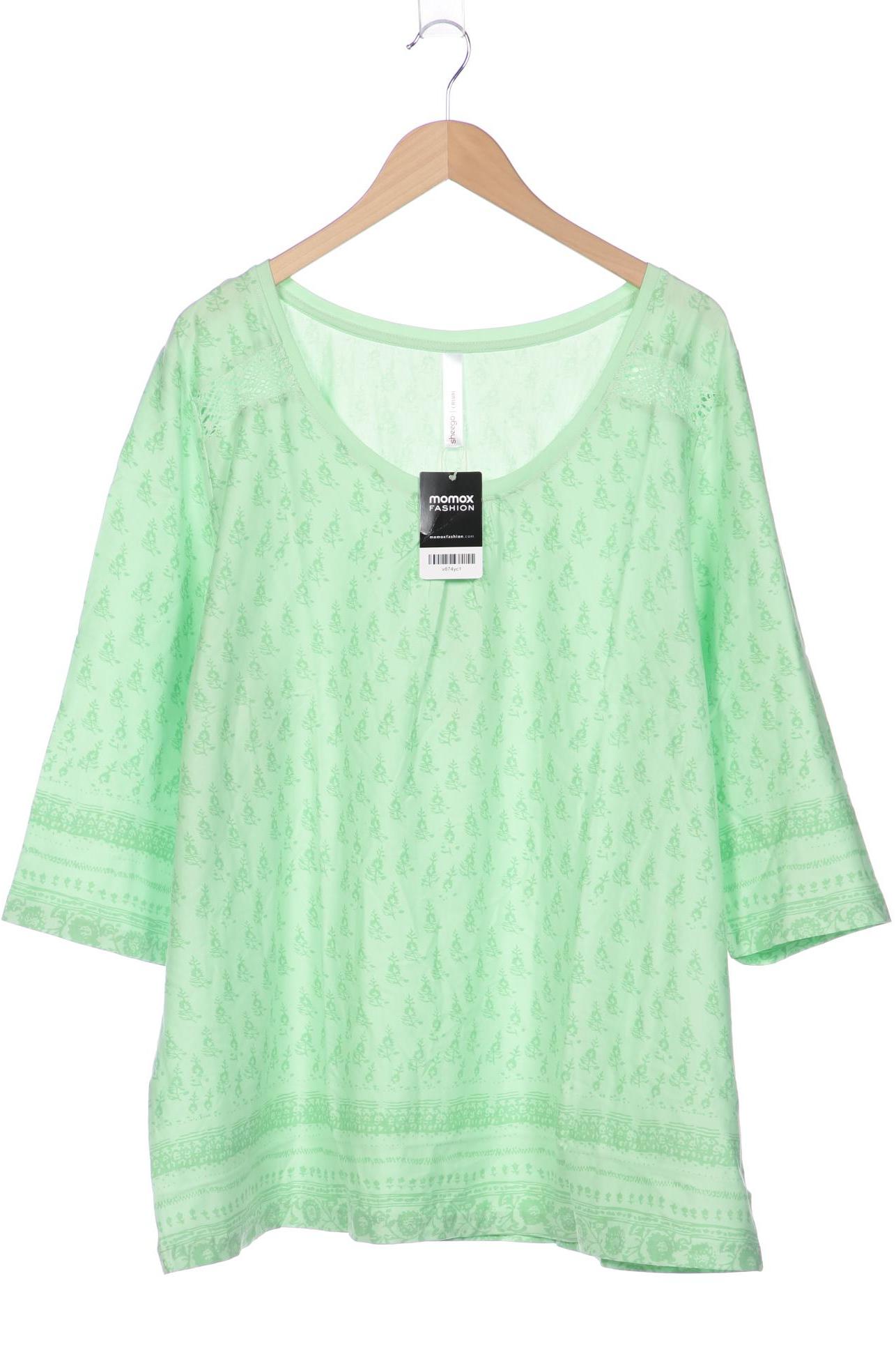 

sheego Damen Langarmshirt, grün, Gr. 52