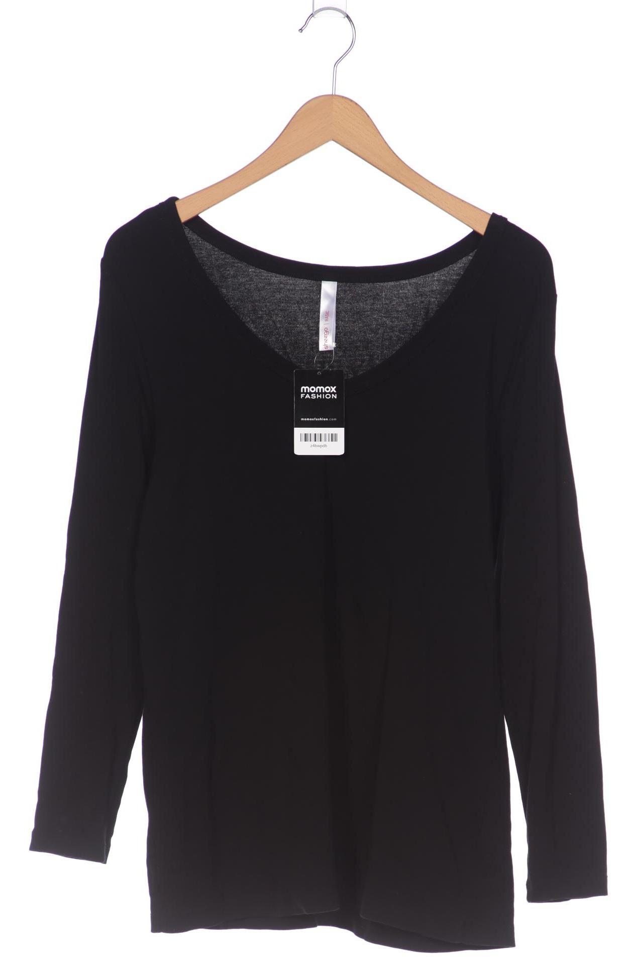 

sheego Damen Langarmshirt, schwarz, Gr. 44