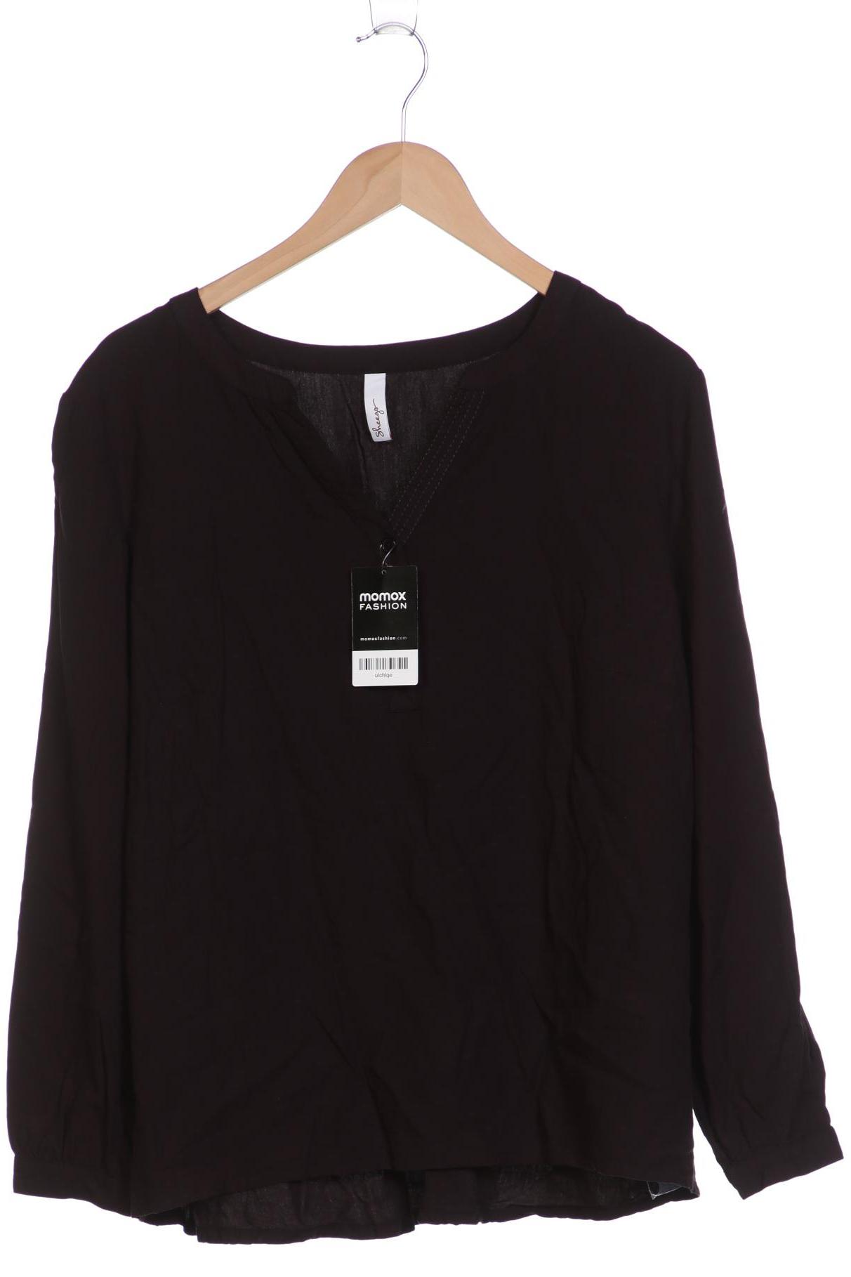 

sheego Damen Langarmshirt, schwarz, Gr. 44