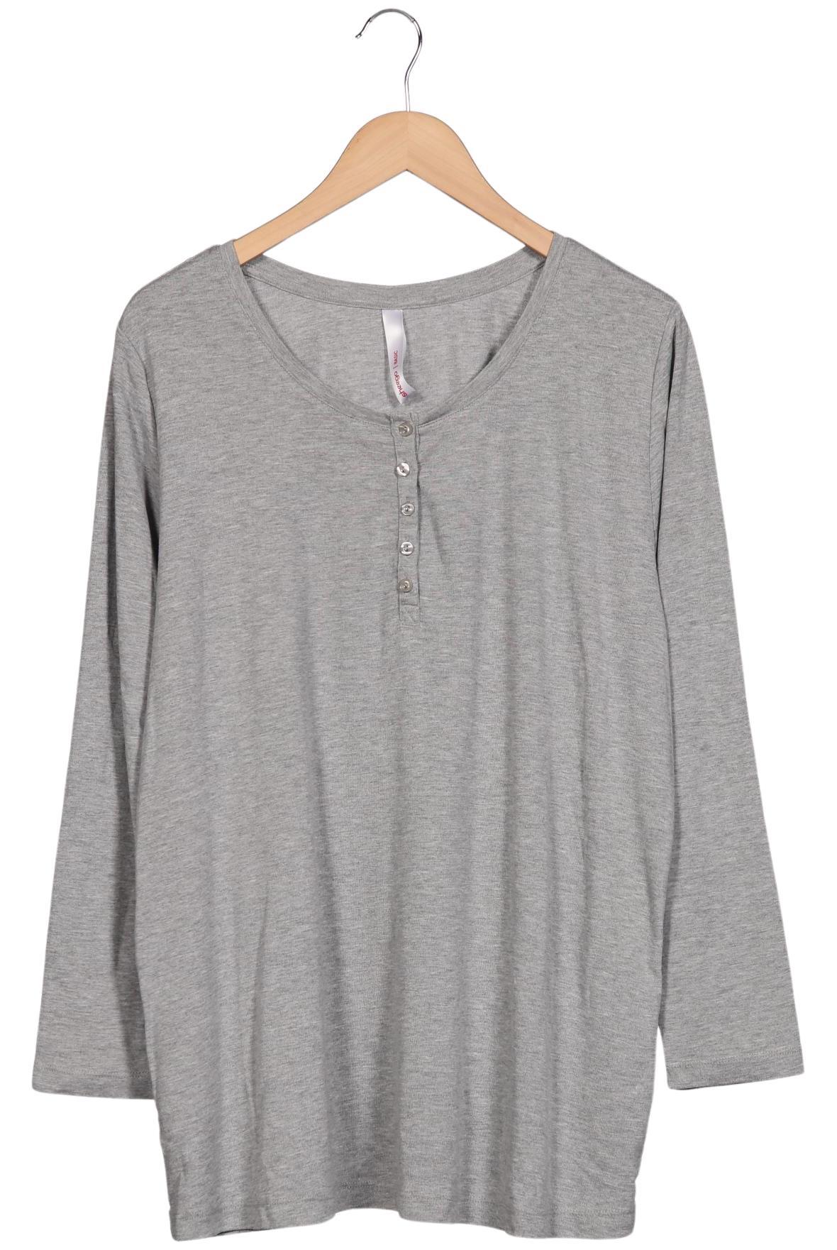 

sheego Damen Langarmshirt, grau, Gr. 48