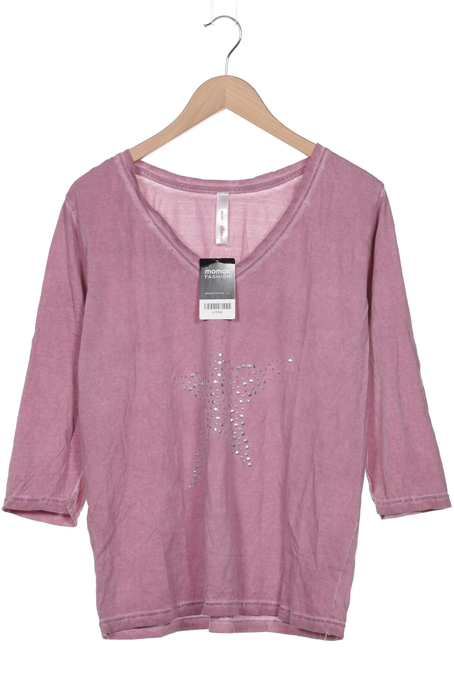 

sheego Damen Langarmshirt, pink, Gr. 48