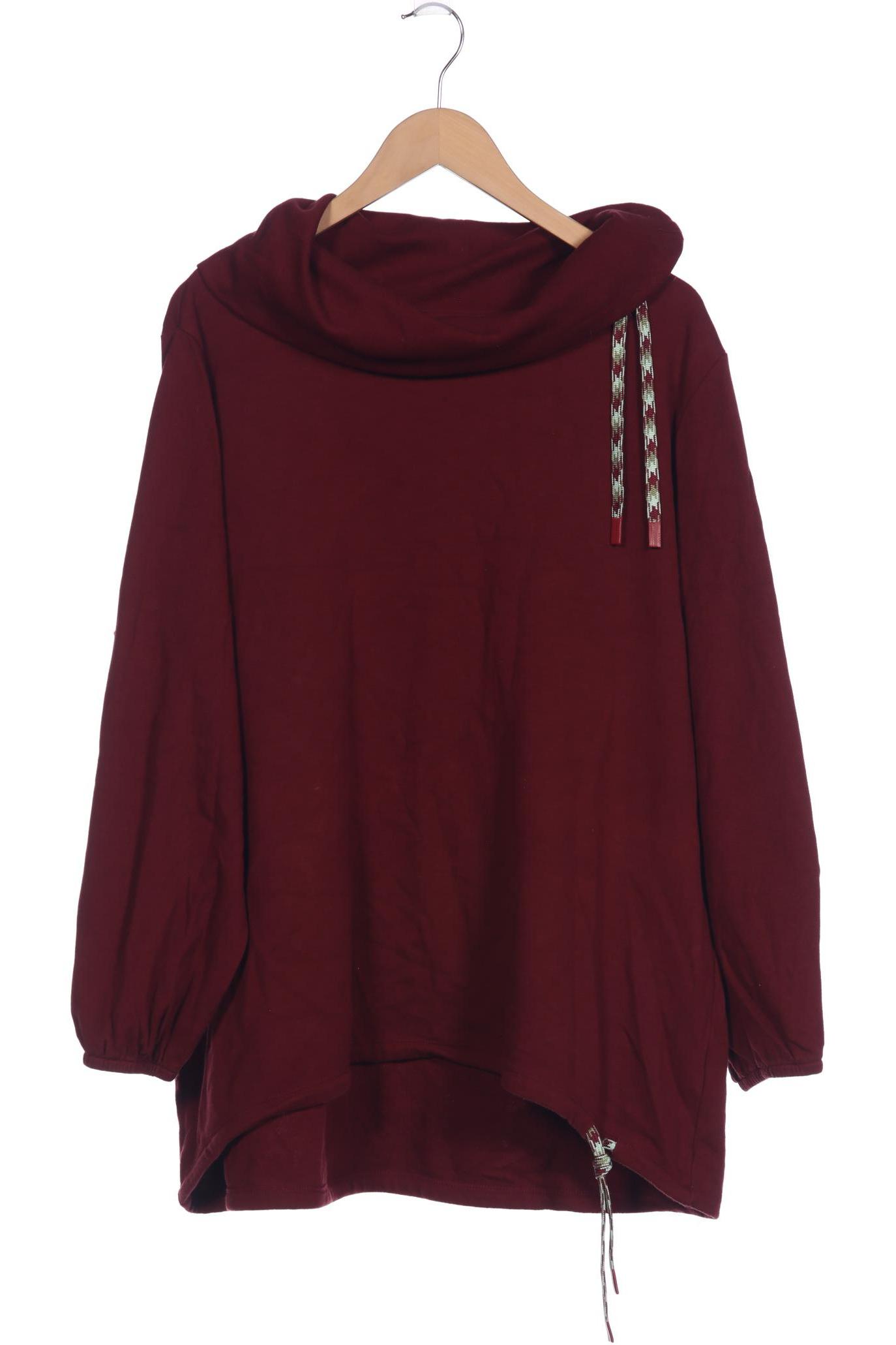 

sheego Damen Langarmshirt, bordeaux, Gr. 48