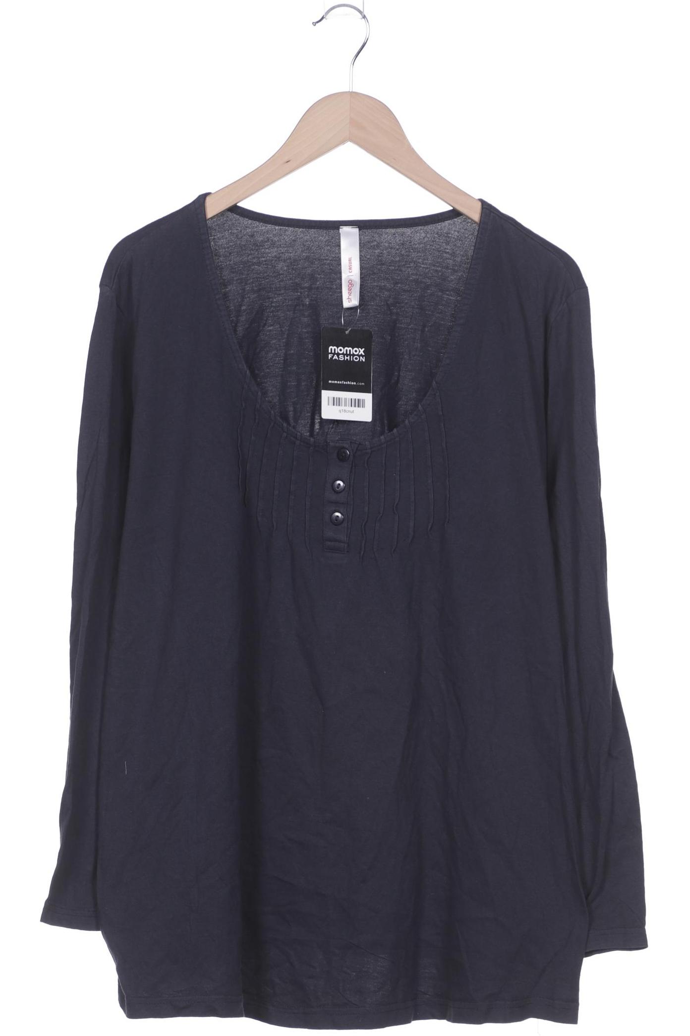 

sheego Damen Langarmshirt, marineblau, Gr. 52
