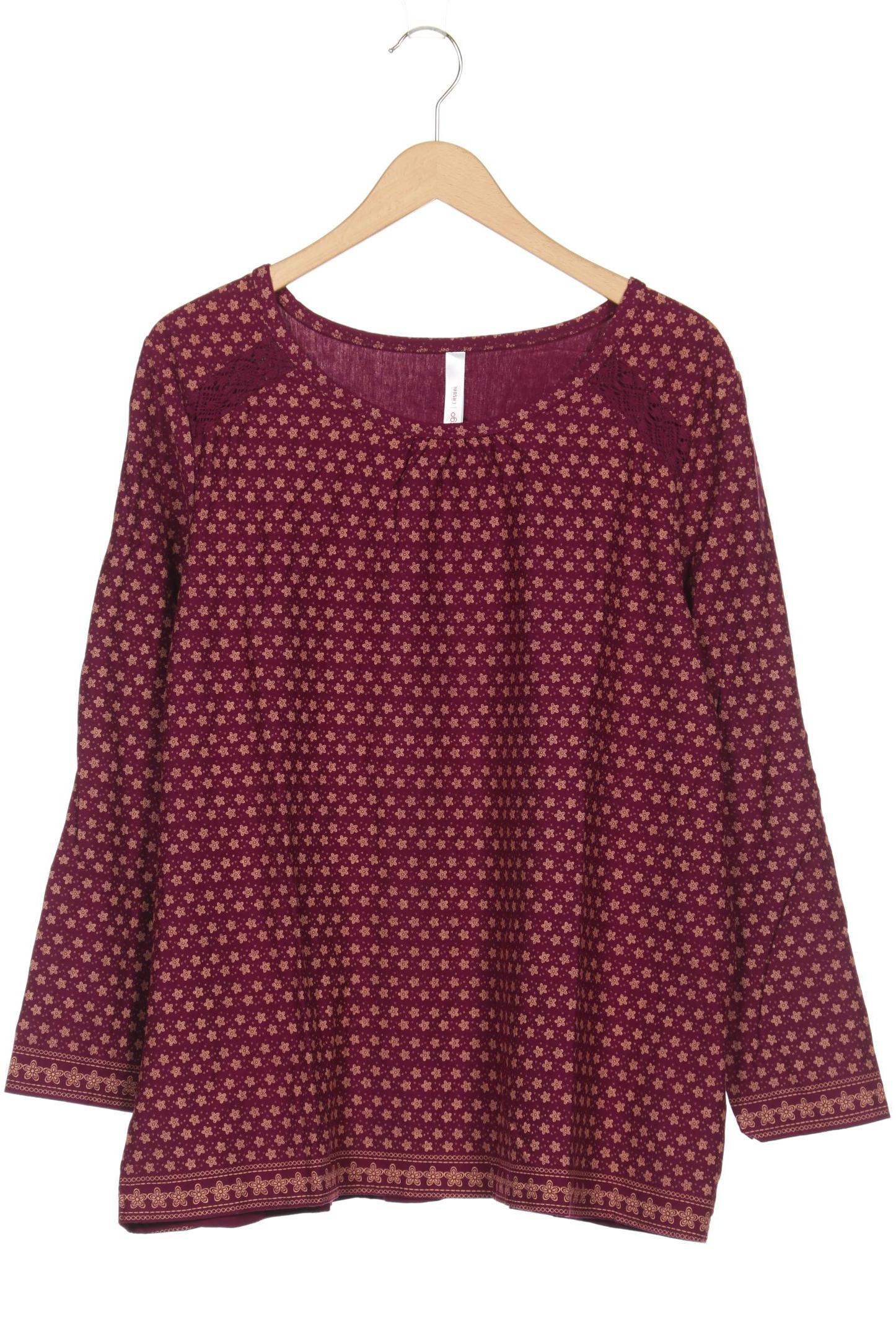 

sheego Damen Langarmshirt, bordeaux