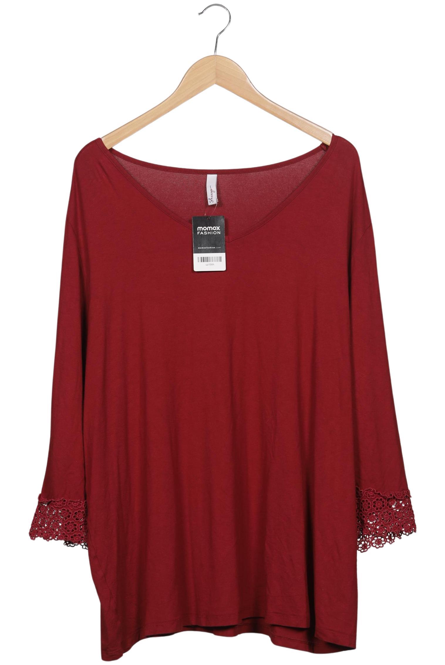 

sheego Damen Langarmshirt, rot, Gr. 52