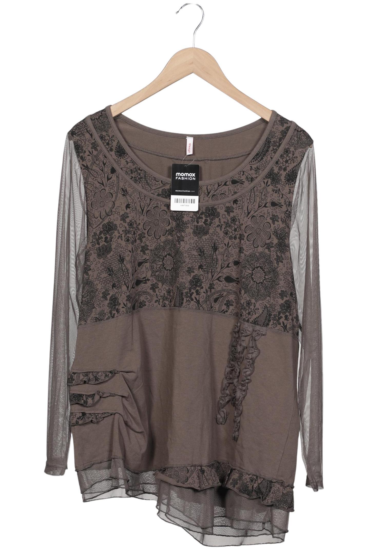 

sheego Damen Langarmshirt, grau, Gr. 48