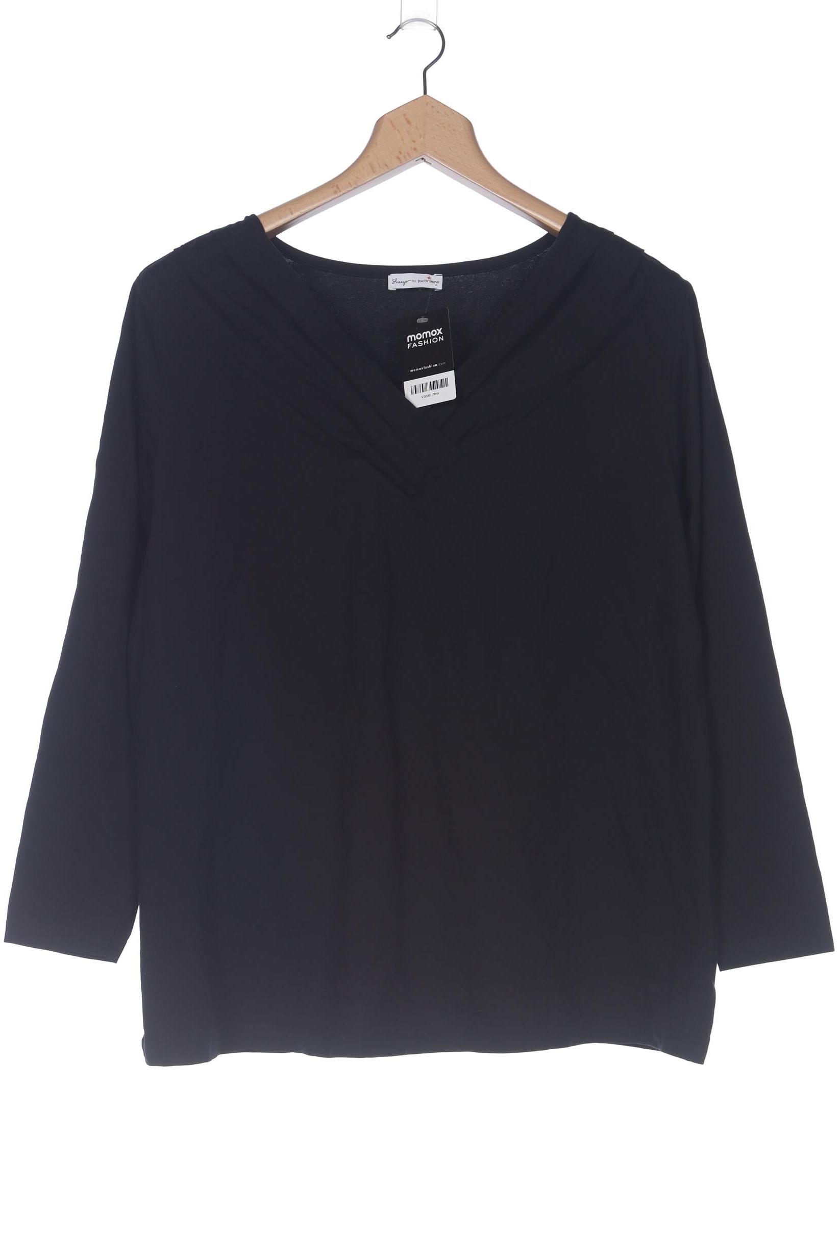 

sheego Damen Langarmshirt, schwarz, Gr. 52